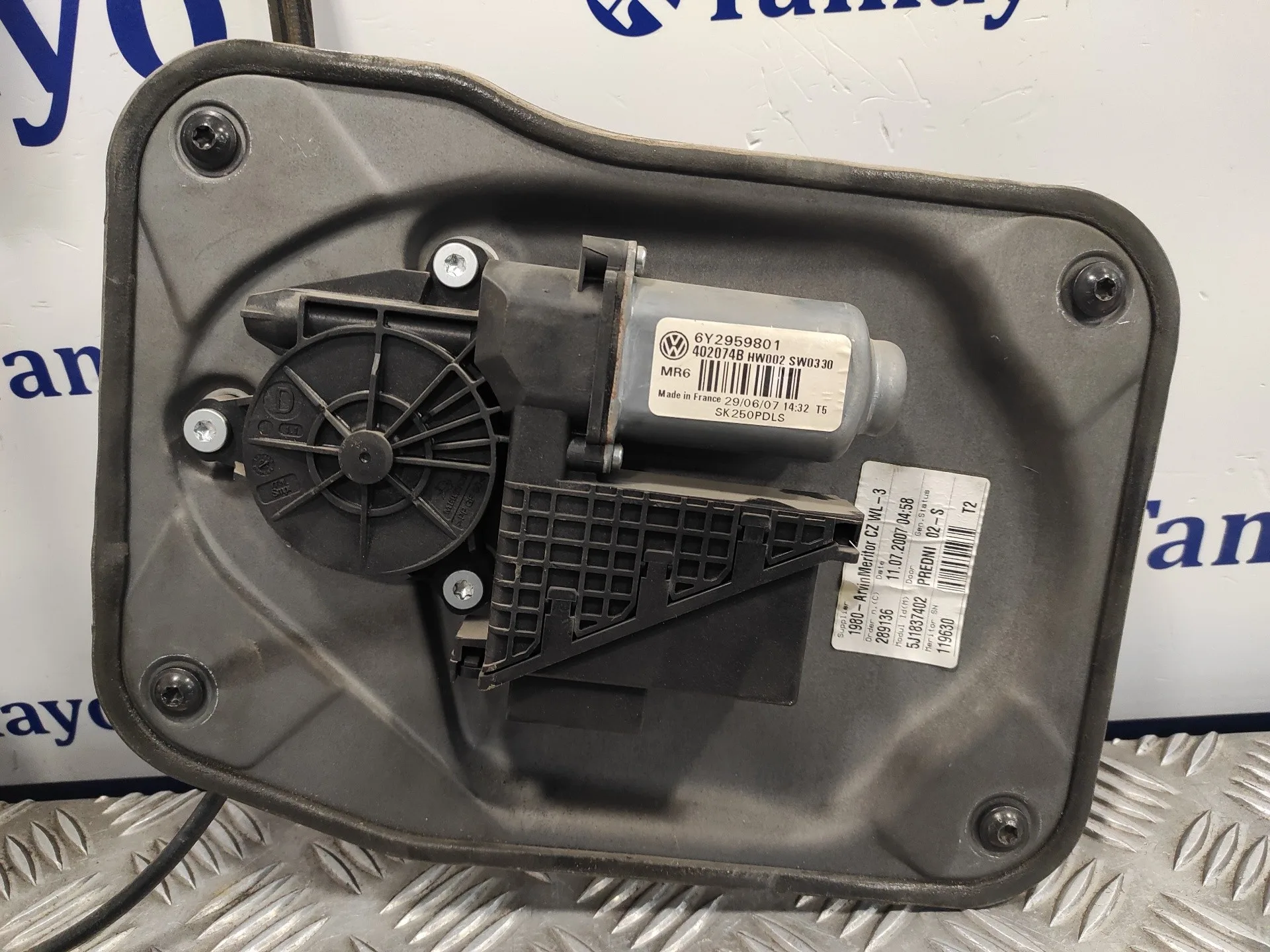 Elevalunas Delantero Derecho para Skoda Fabia (5J2 )