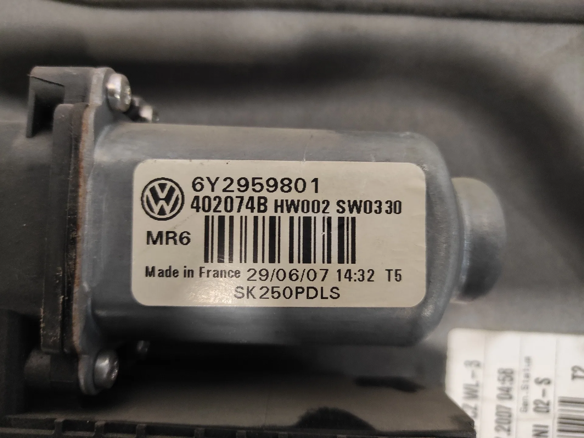 Elevalunas Delantero Derecho para Skoda Fabia (5J2 )