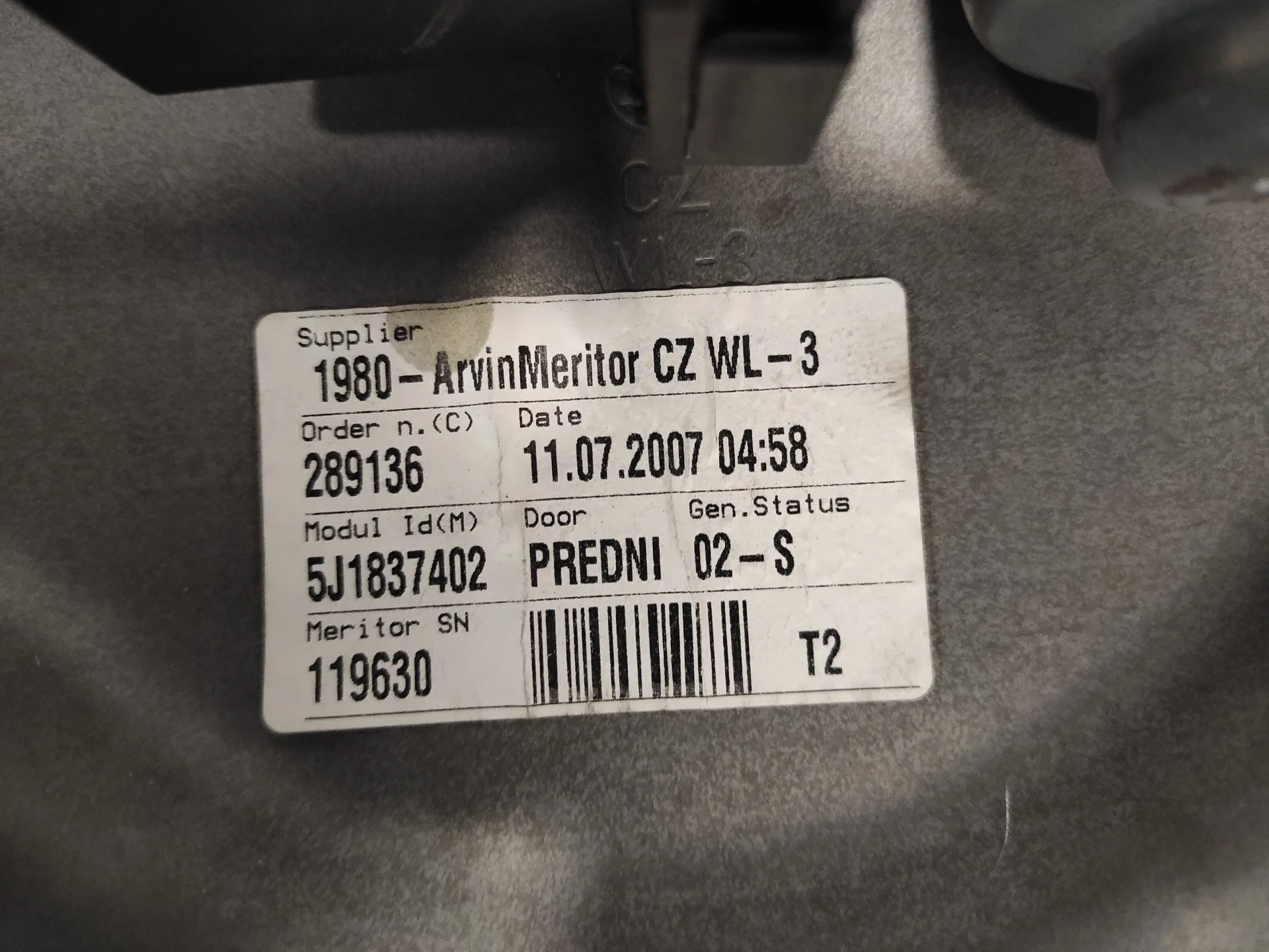 Elevalunas Delantero Derecho para Skoda Fabia (5J2 )