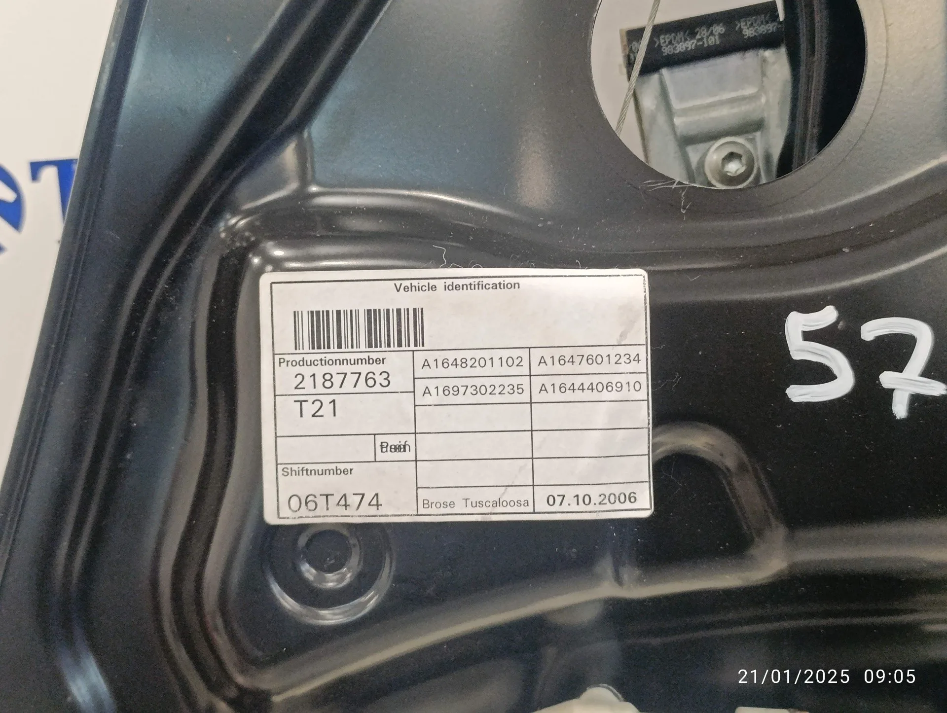 Elevalunas Trasero Derecho para Mercedes-Benz Clase M (W164)