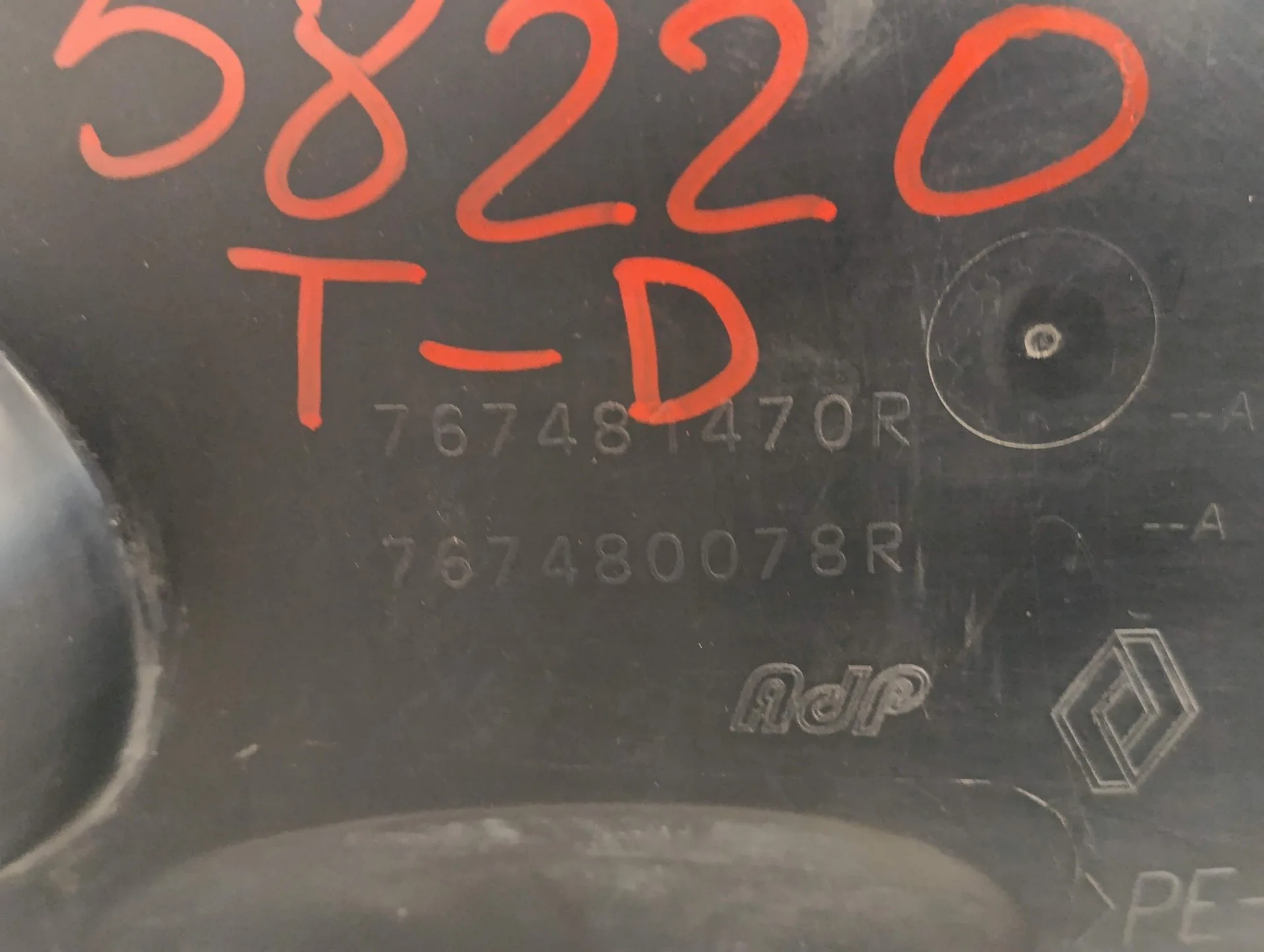Plastico Paso Rueda Trasero Derecho para Smart Forfour