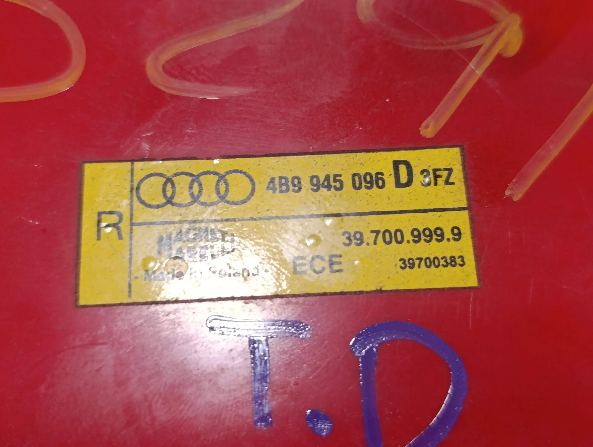 Piloto Trasero Derecho para Audi Allroad Quattro (4B5)