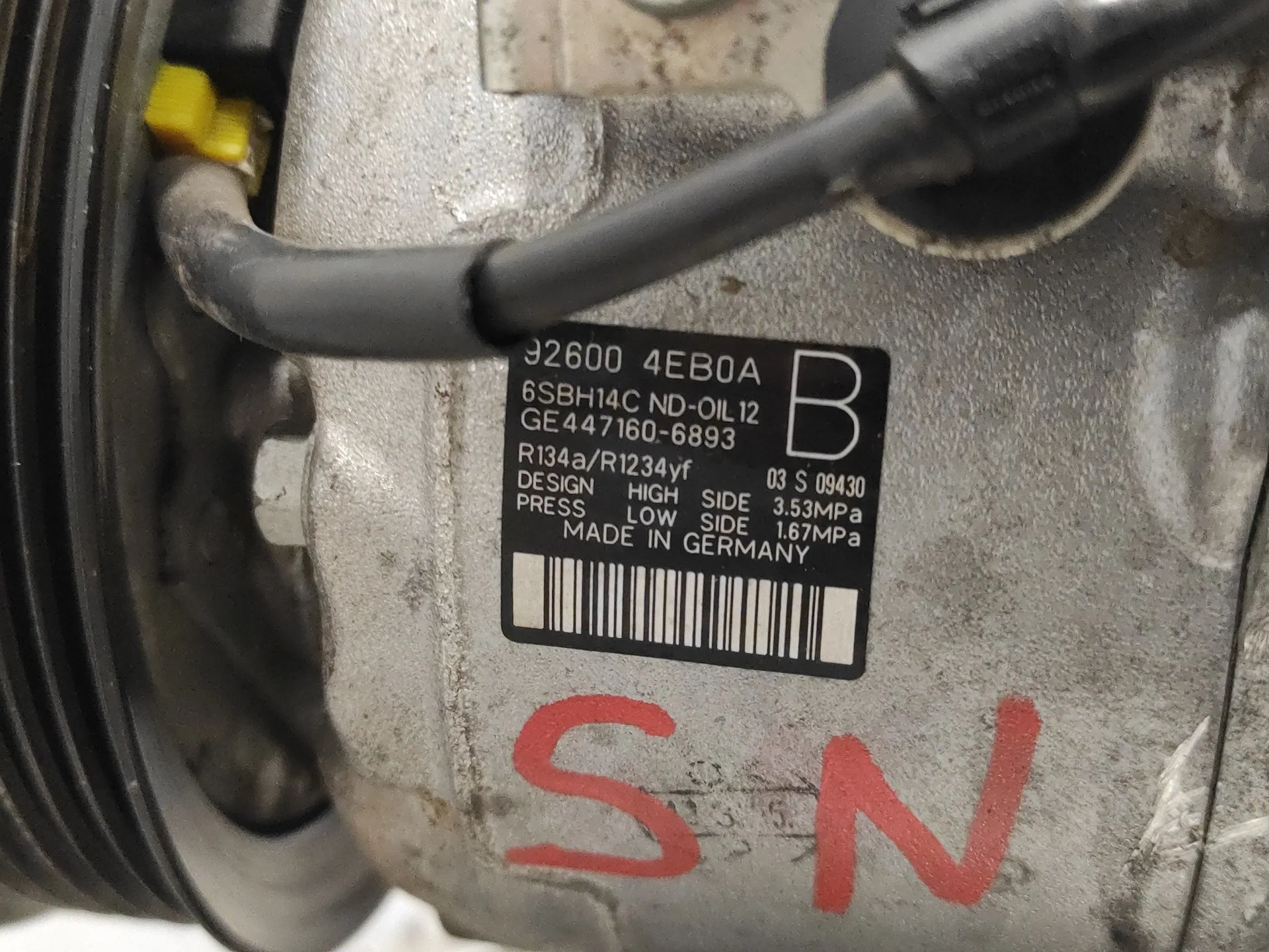 Compresor Aire Acondicionado para Nissan Qashqai (J11)