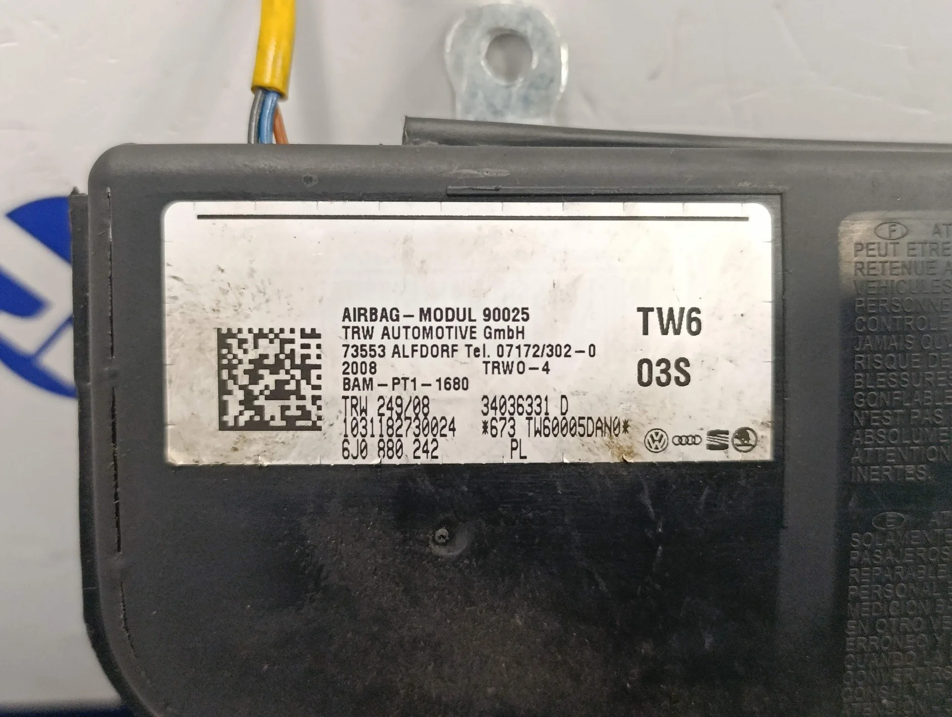 Airbag Delantero Derecho para Seat Ibiza (6J5)