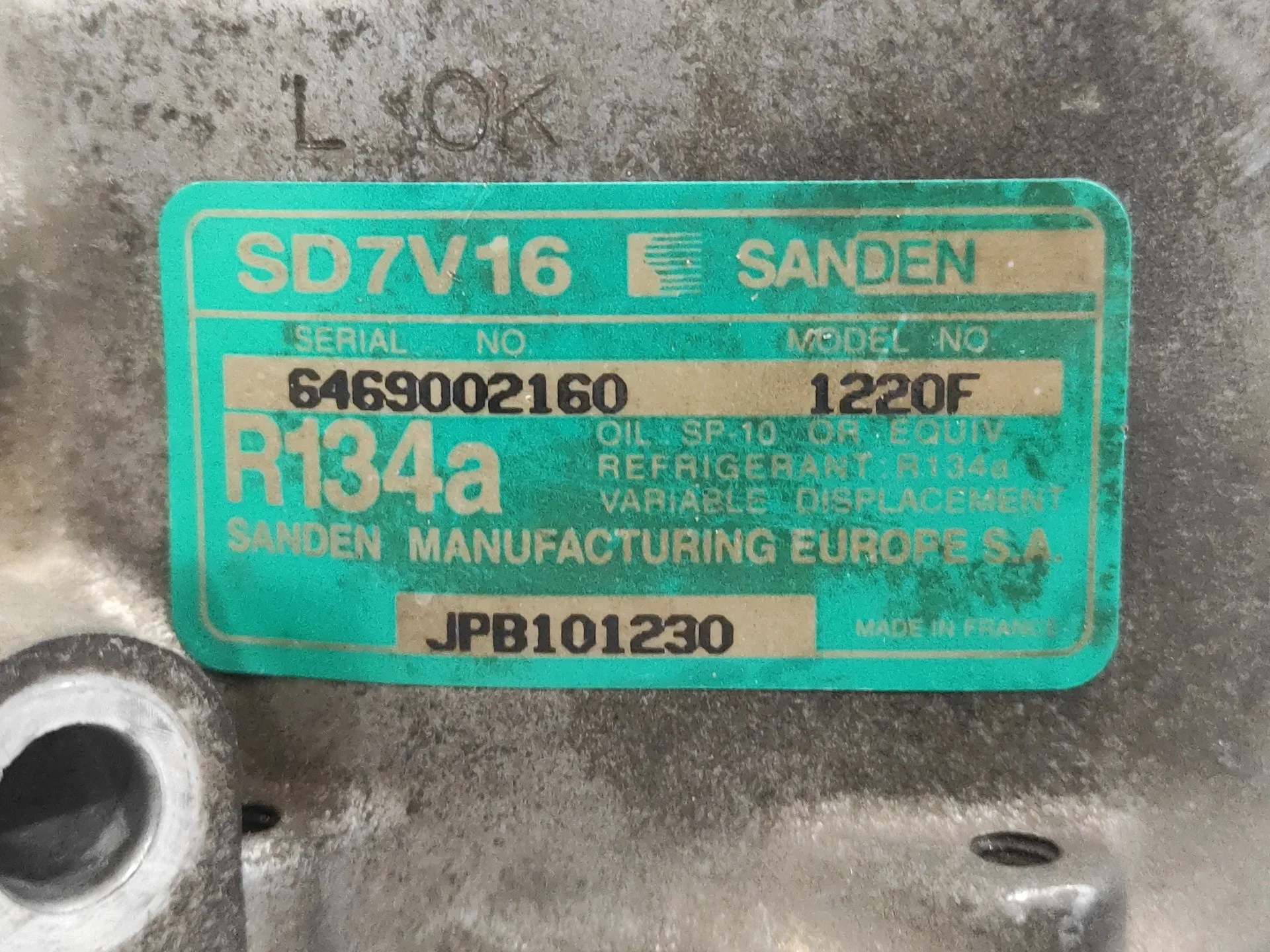 Compresor Aire Acondicionado para Mg Serie 25 (Rf)