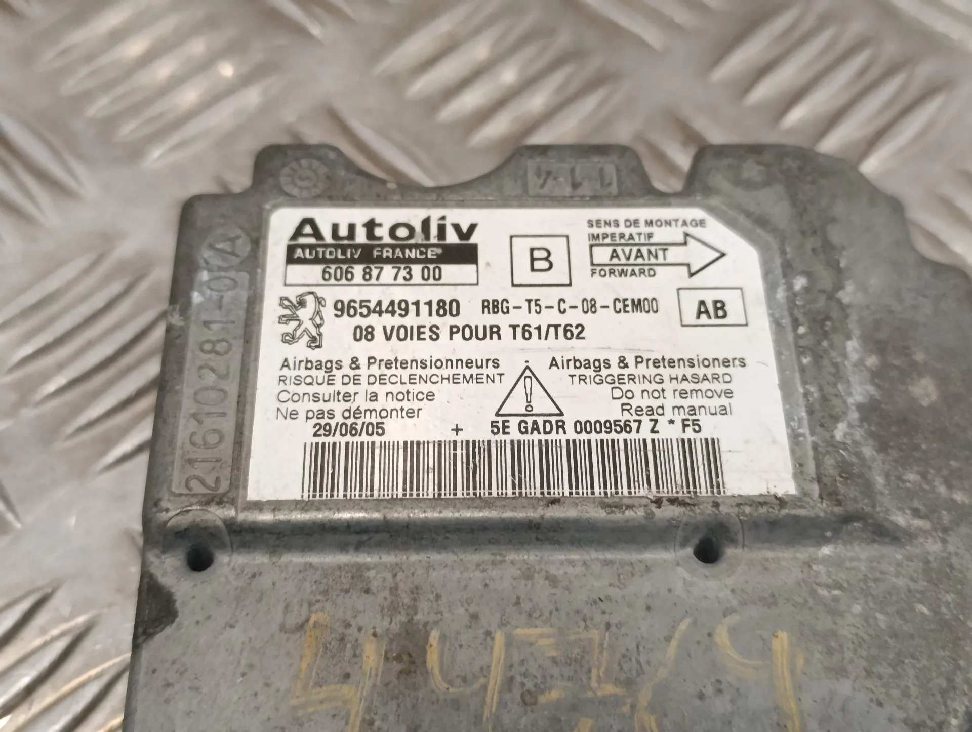 Centralita Airbag para Peugeot 307 Berlina (S2)