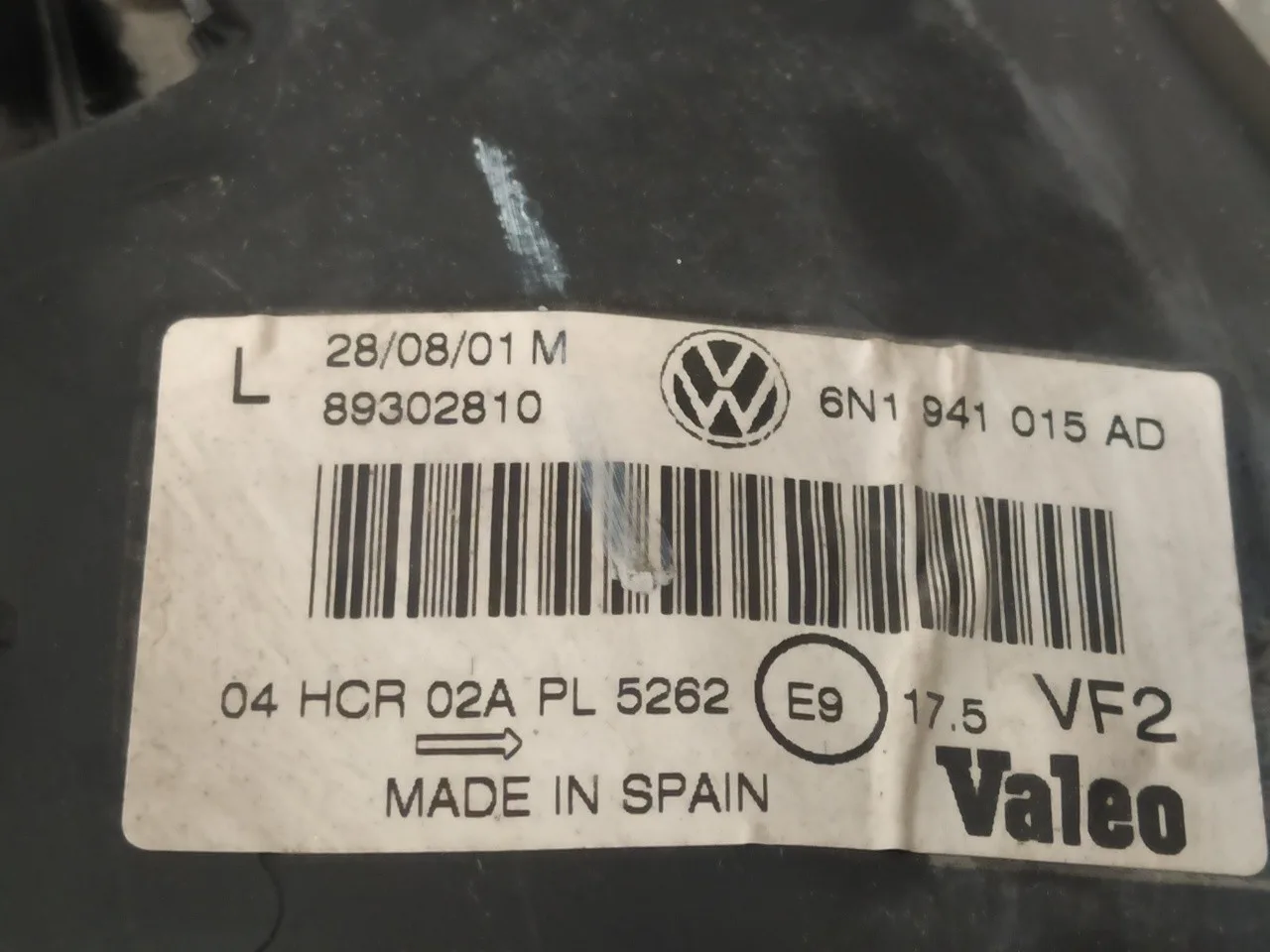 Faro Izquierdo para Volkswagen Polo Berlina (6N2)