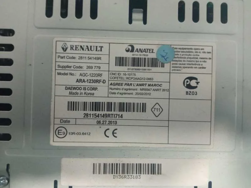 Sistema Audio / Radio Cd para Renault Clio Iv