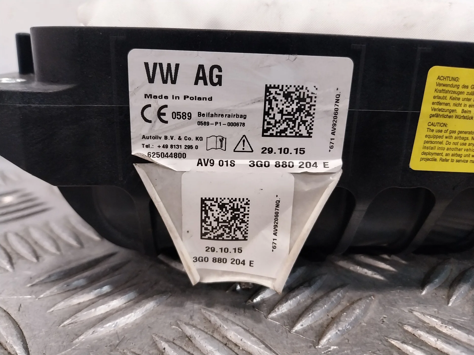 Airbag Delantero Derecho para Volkswagen Passat Variant (3G5)