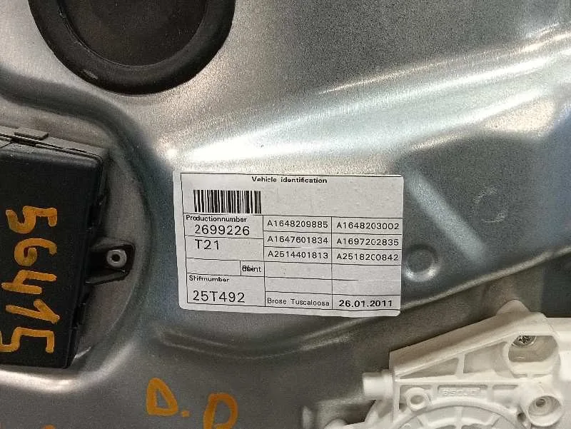 Elevalunas Delantero Derecho para Mercedes-Benz Clase M (W164)
