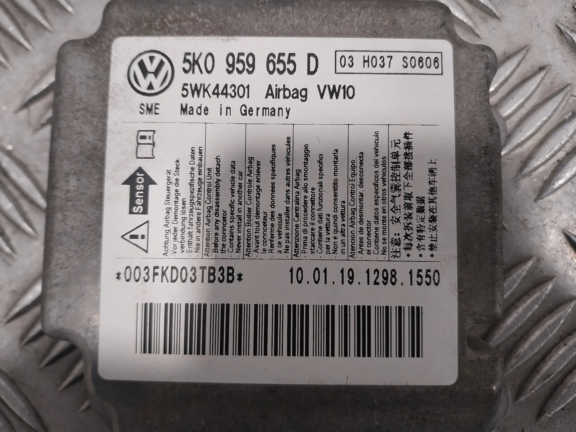 Centralita Airbag para Volkswagen Golf Vi (5K1)