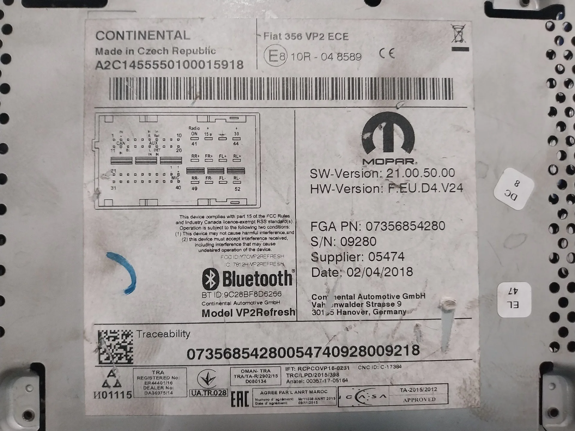Sistema Audio / Radio Cd para Fiat Tipo Ii (357) Berlina
