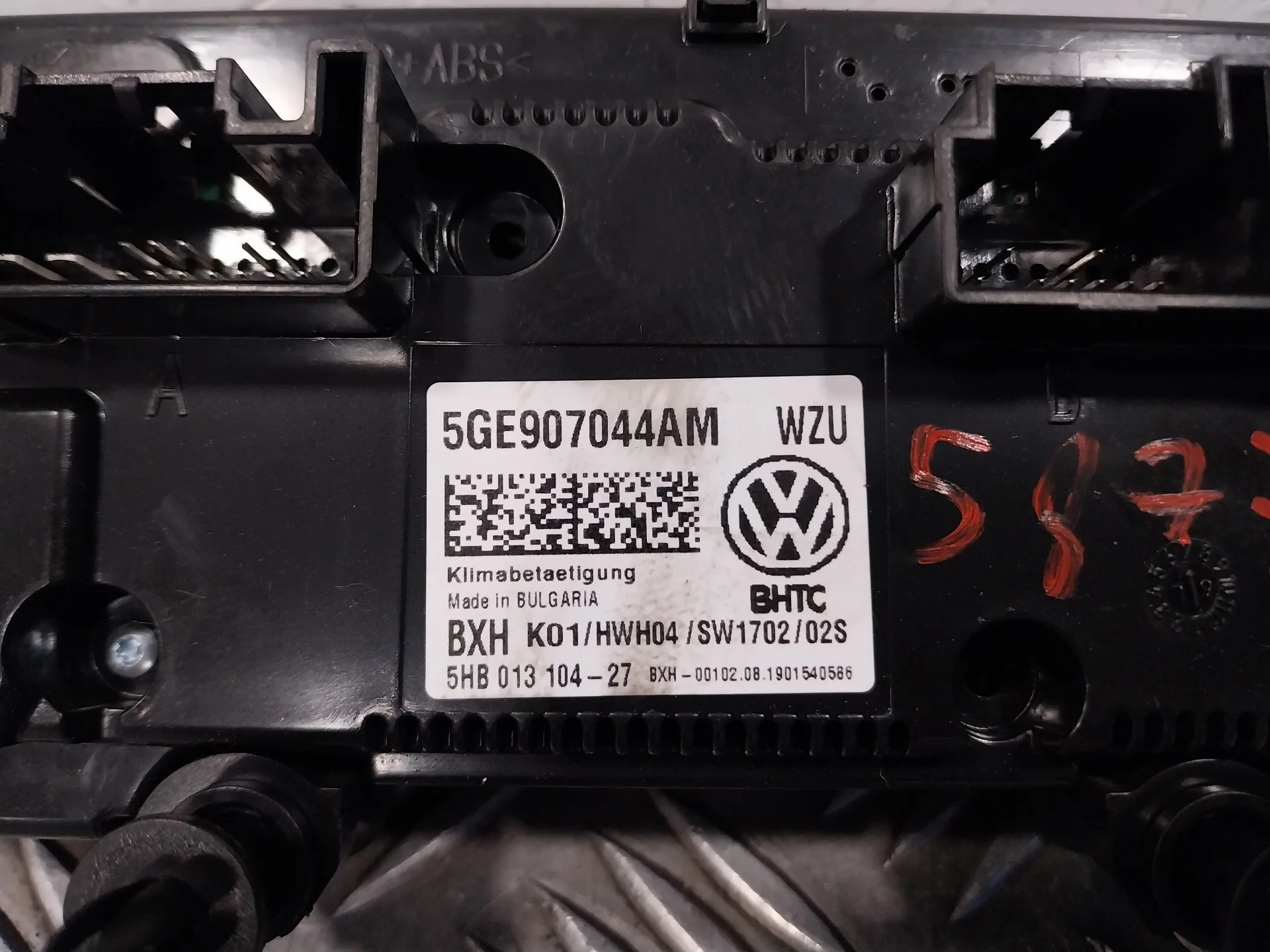 Mando Climatizador para Volkswagen Golf Vii Variant (Ba5, Bv5)
