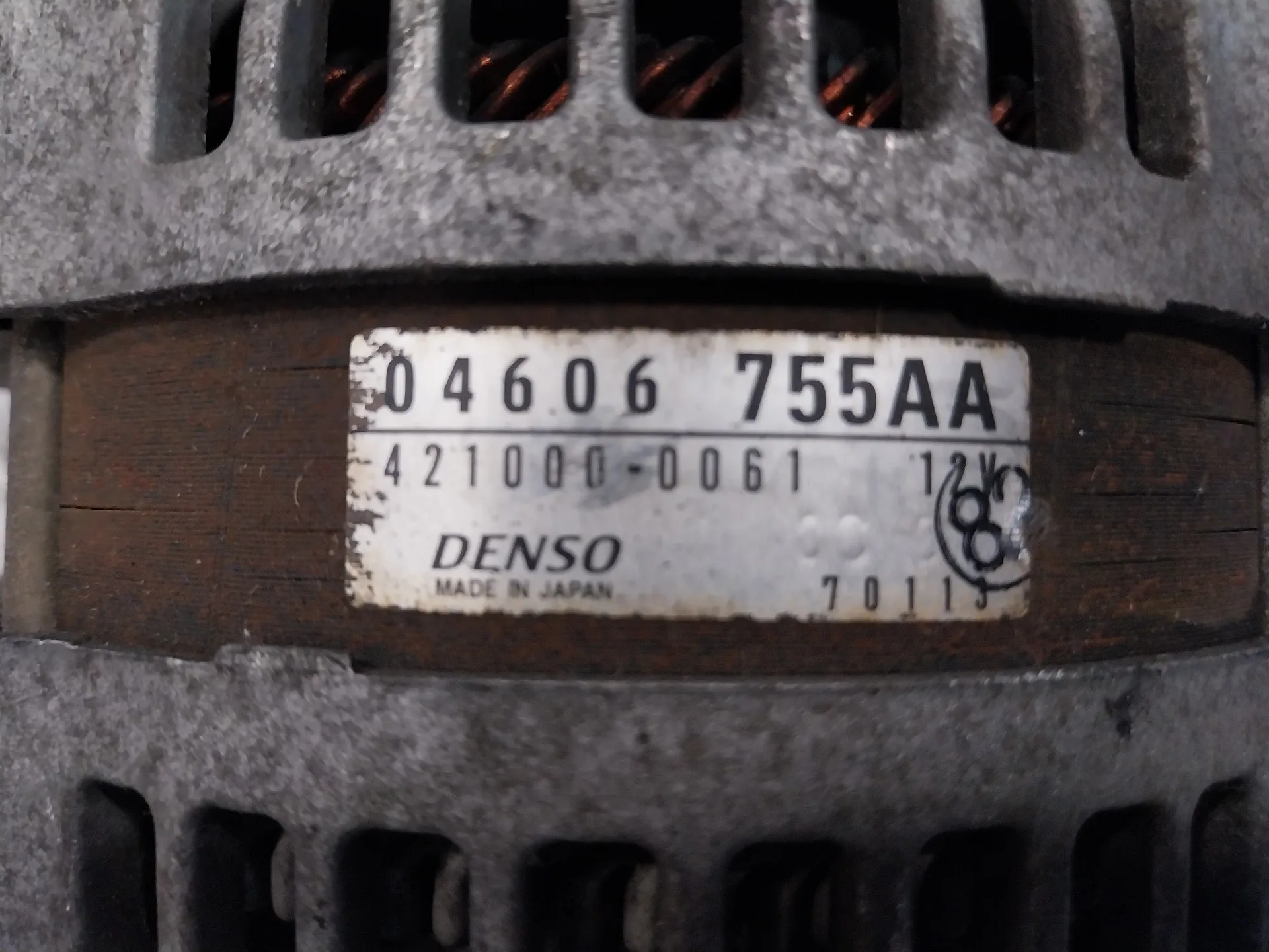 Alternador para Chrysler Sebring Berlina (Jr41)