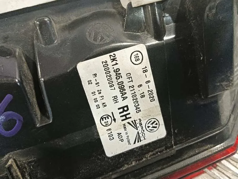 Piloto Trasero Derecho para Volkswagen Caddy Furgon/Kombi
