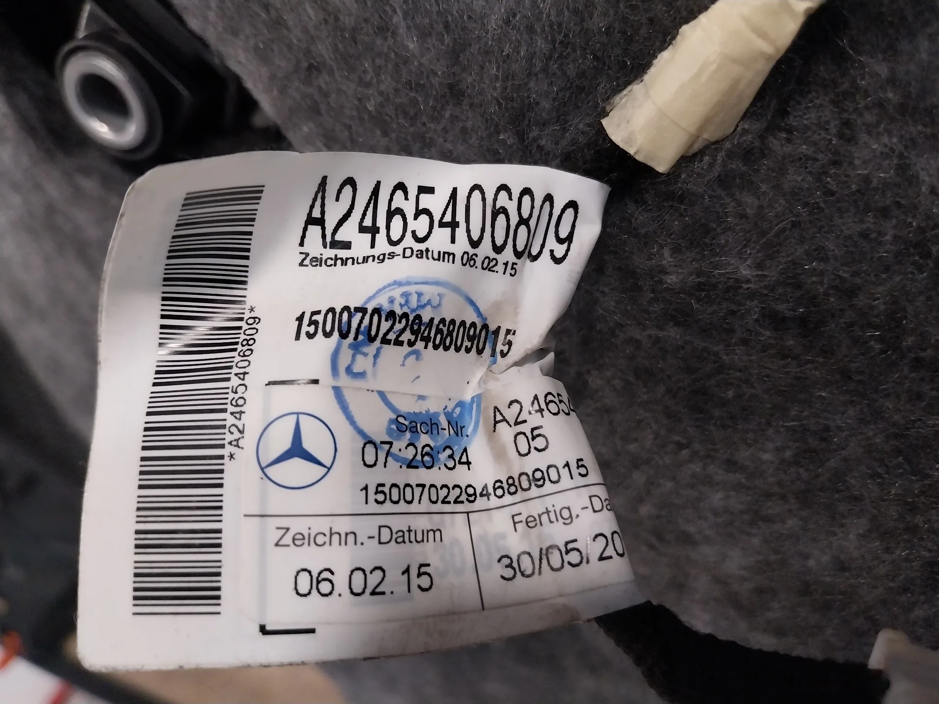 Guarnecido Puerta Trasera Izquierda para Mercedes-Benz Clase Gla (W156)