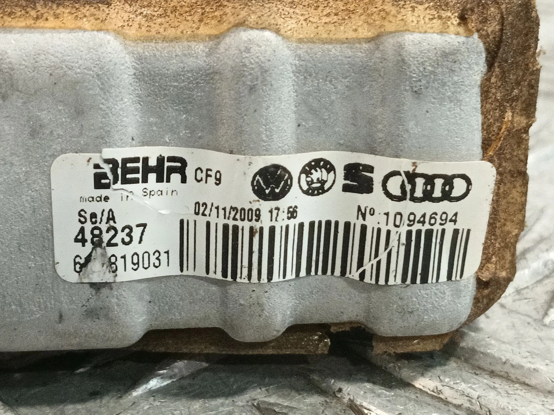 Radiador Calefaccion / Aire Acondicionado para Volkswagen Polo (6R1)