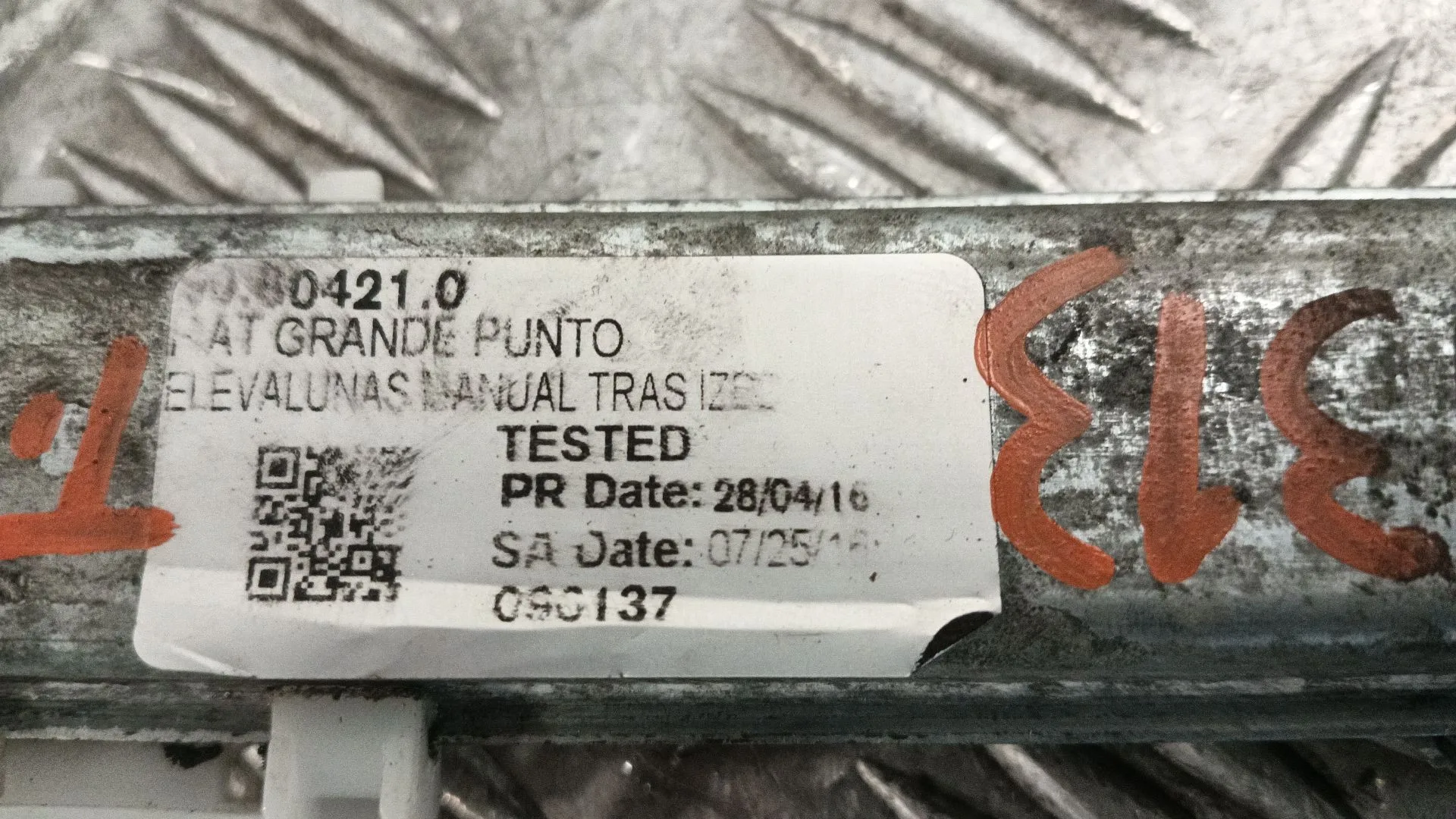 Elevalunas Trasero Izquierdo para Fiat Grande Punto (199_)