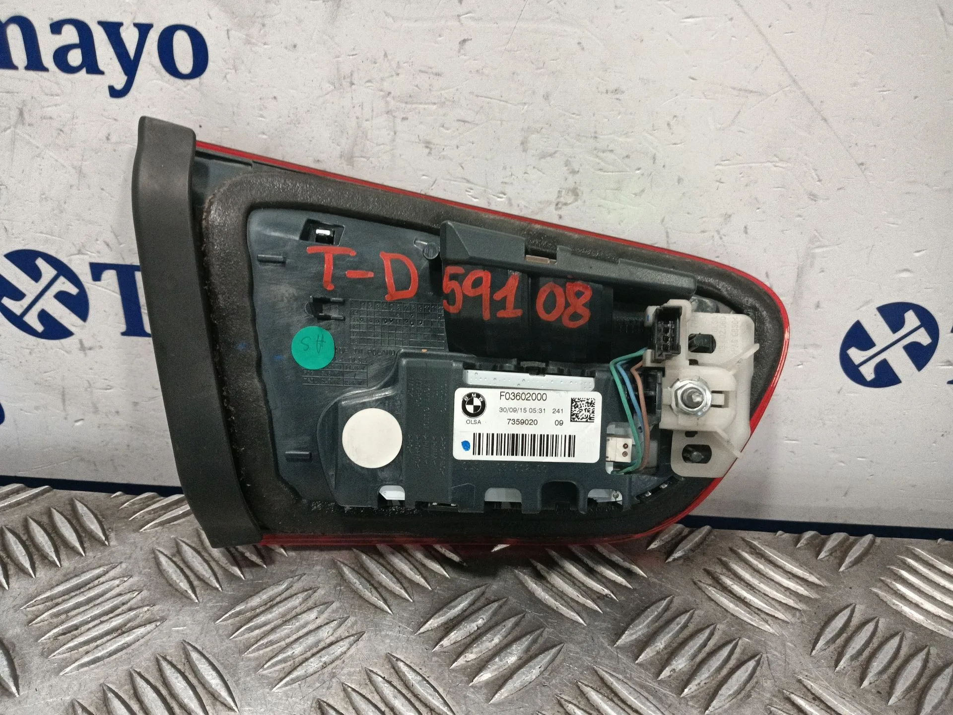 Piloto Trasero Derecho Interior para Bmw Serie 1 Lim. (F21)