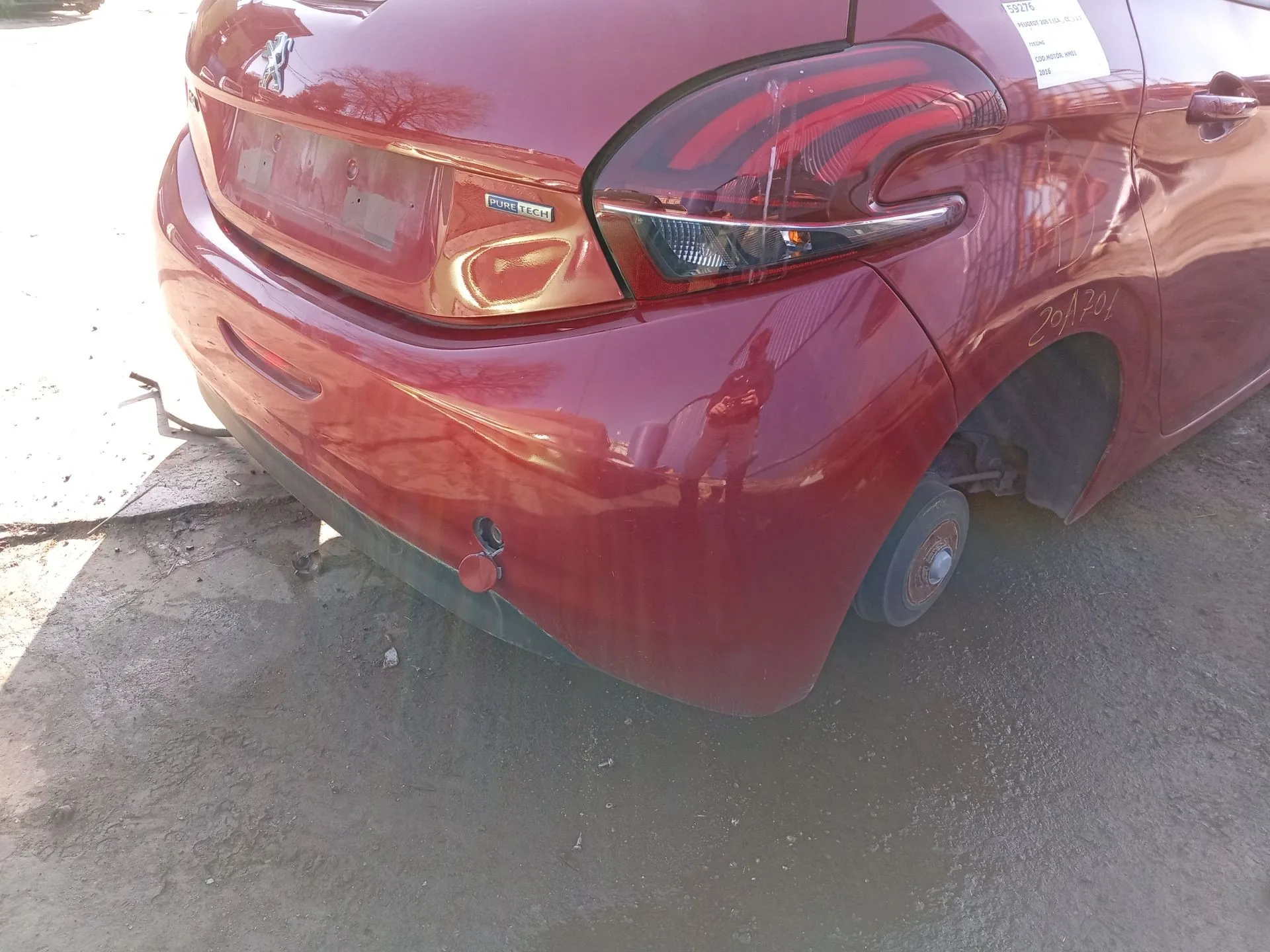 Paragolpes Trasero para Peugeot 208 I (Ca_, Cc_)