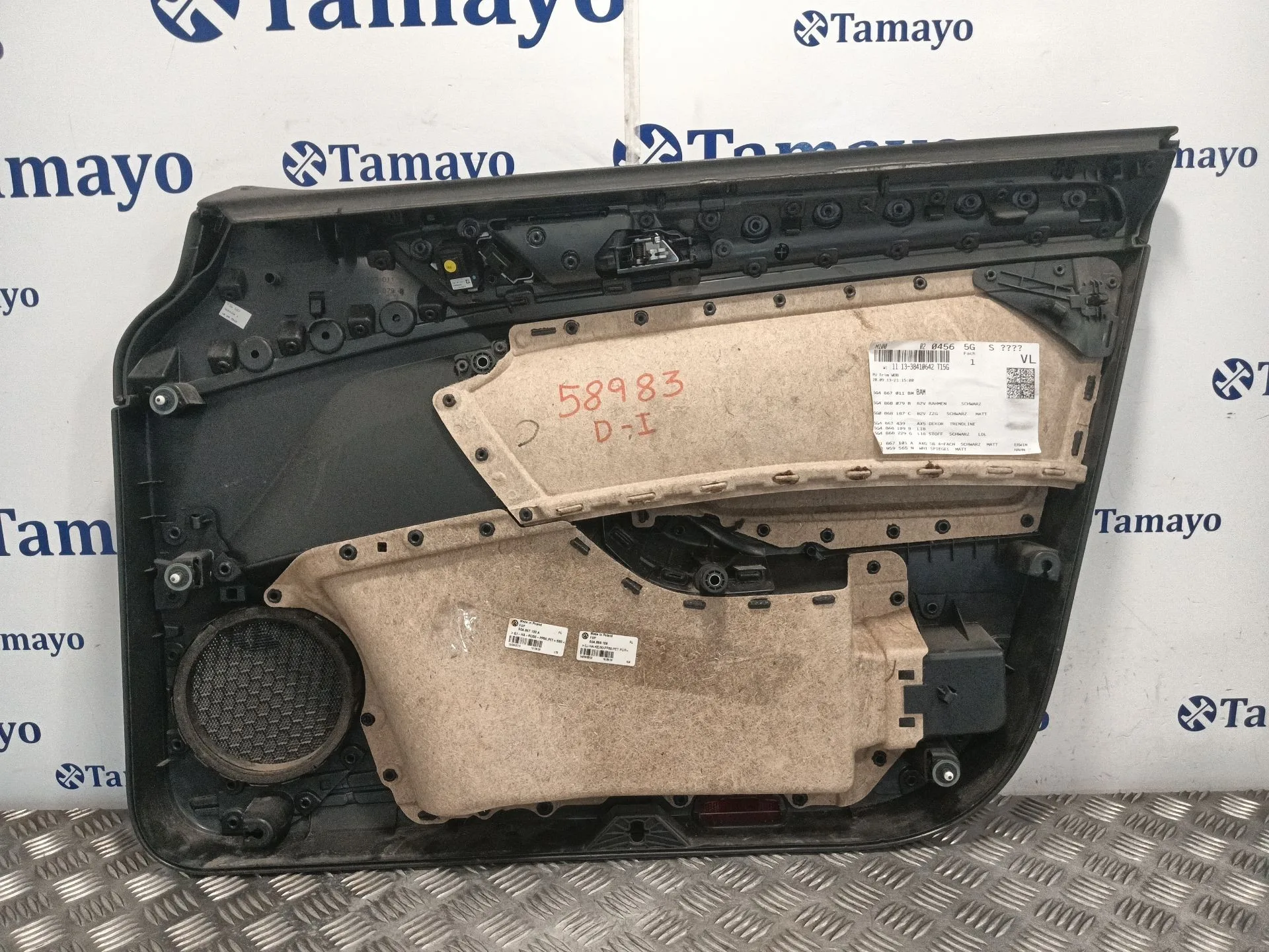 Guarnecido Puerta Delantera Izquierda para Volkswagen Golf Vii Lim.