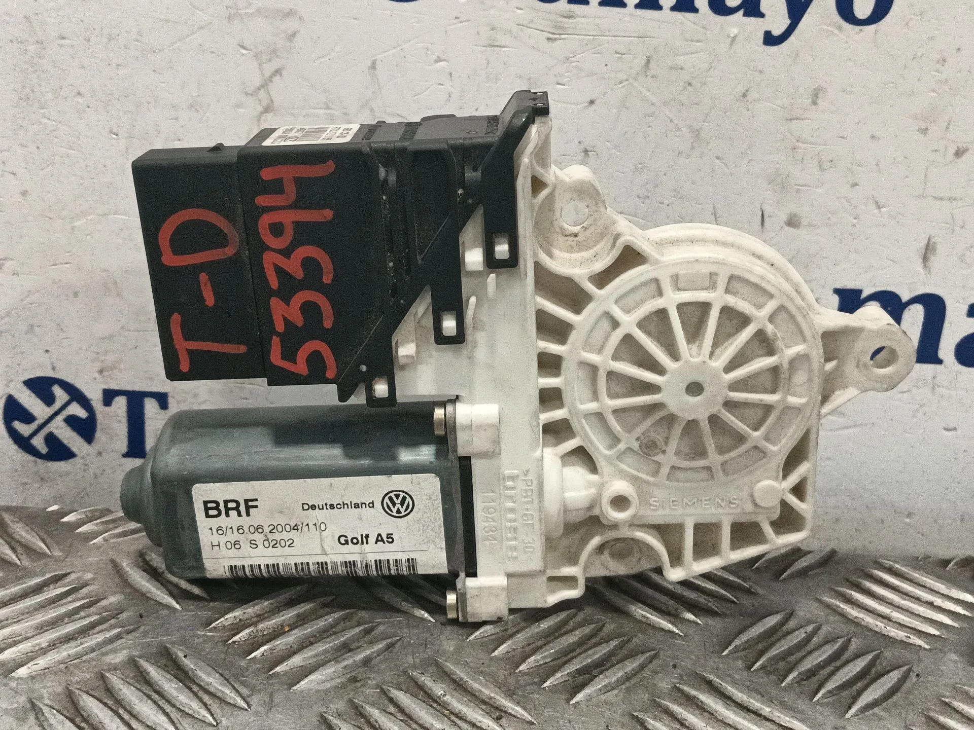 Motor Elevalunas Trasero Derecho para Volkswagen Golf V Berlina (1K1)