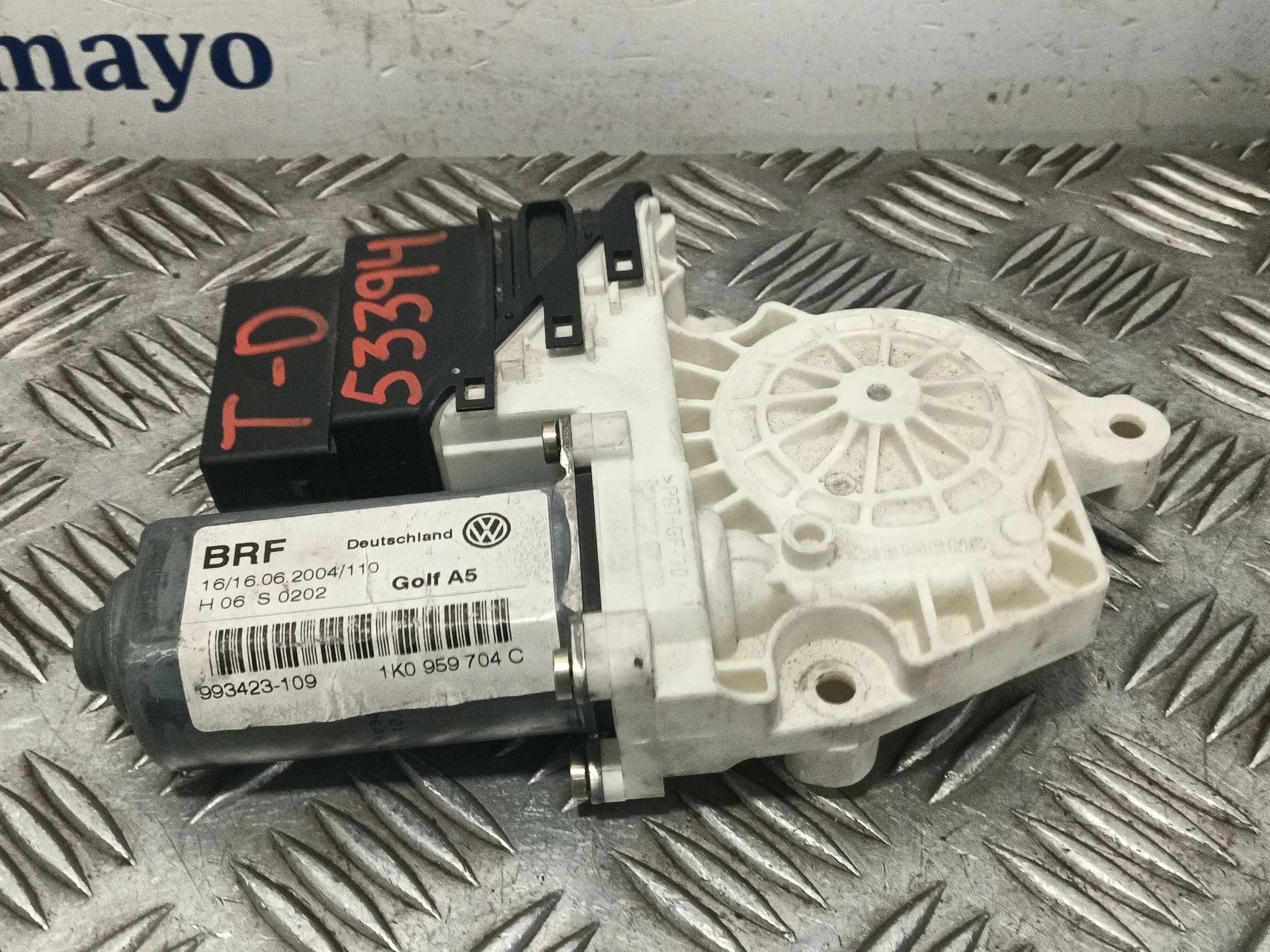 Motor Elevalunas Trasero Derecho para Volkswagen Golf V Berlina (1K1)
