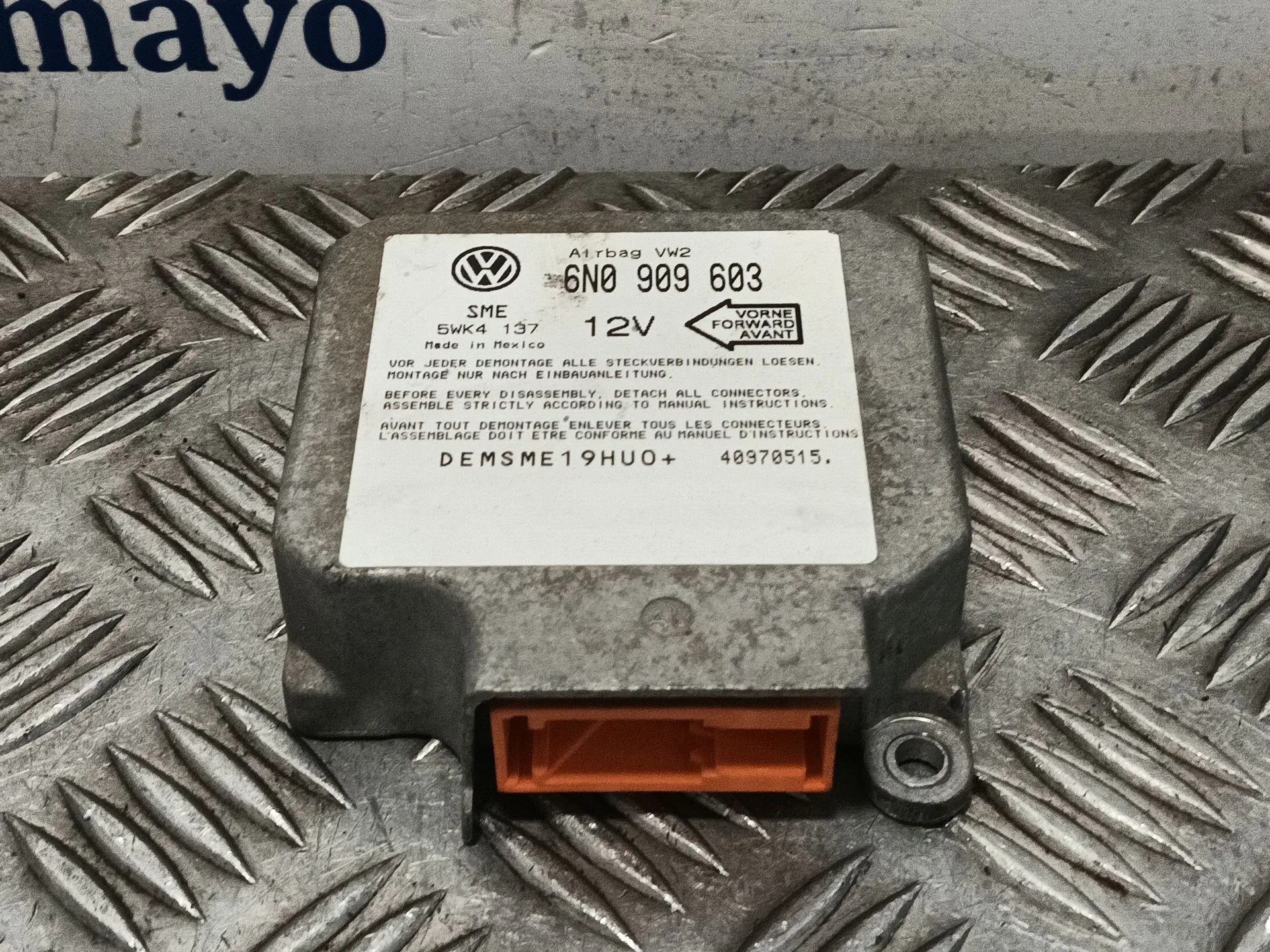 Centralita Airbag para Volkswagen T4 Transporter/Furgoneta (Mod. 1991)