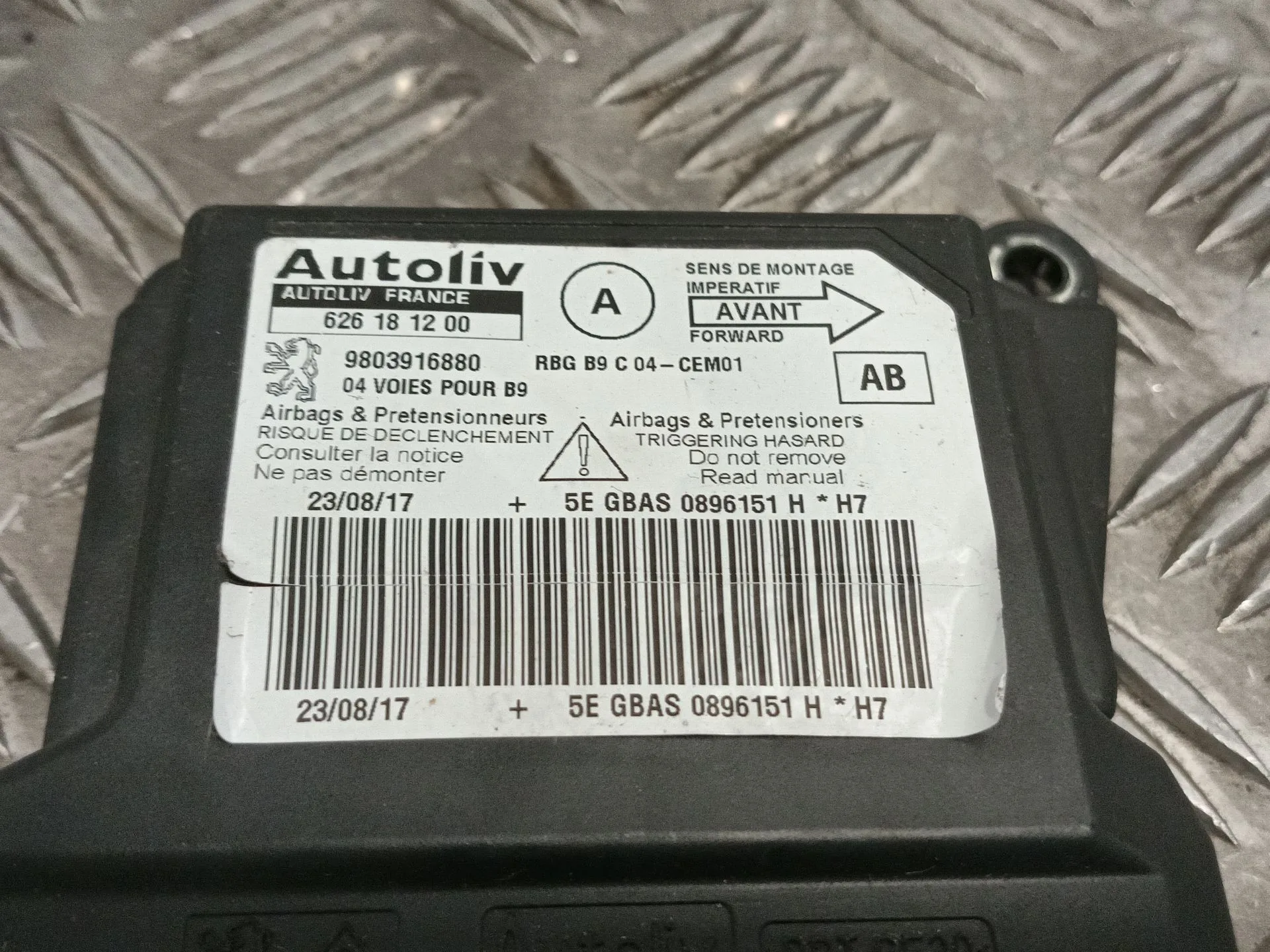 Centralita Airbag para Citroën Berlingo Cuadro