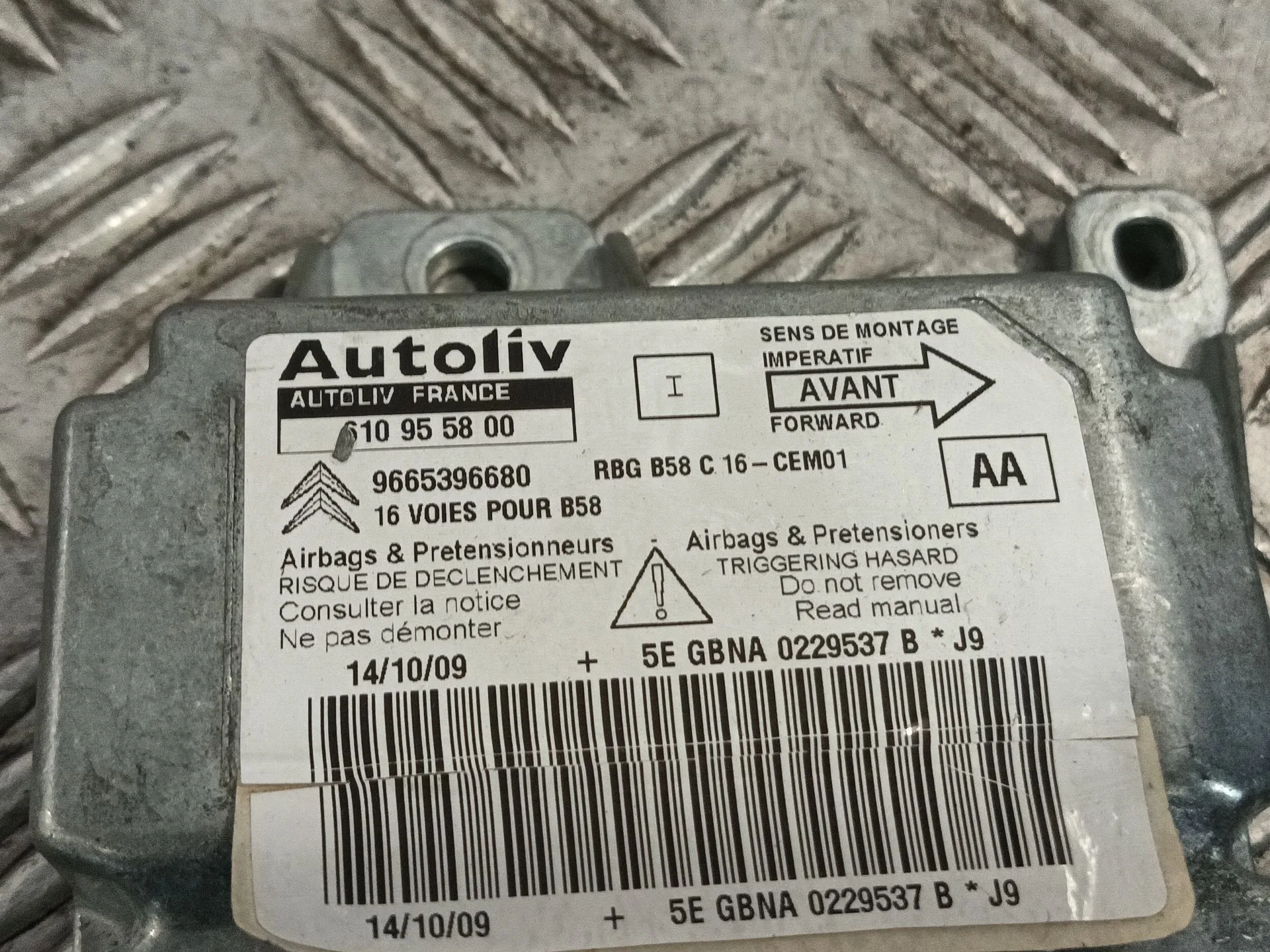 Centralita Airbag para Citroën C4 Grand Picasso