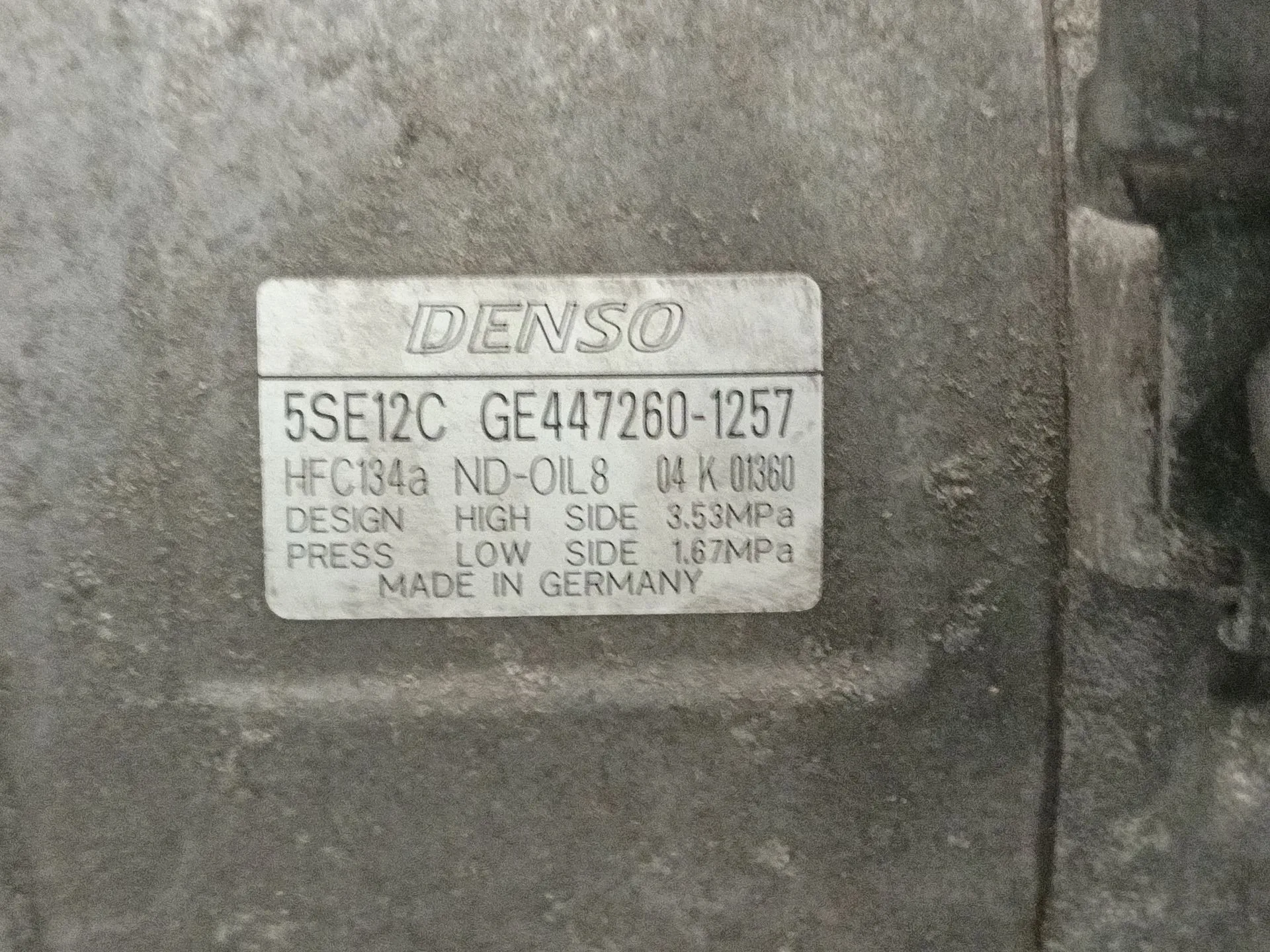 Compresor Aire Acondicionado para Toyota Auris