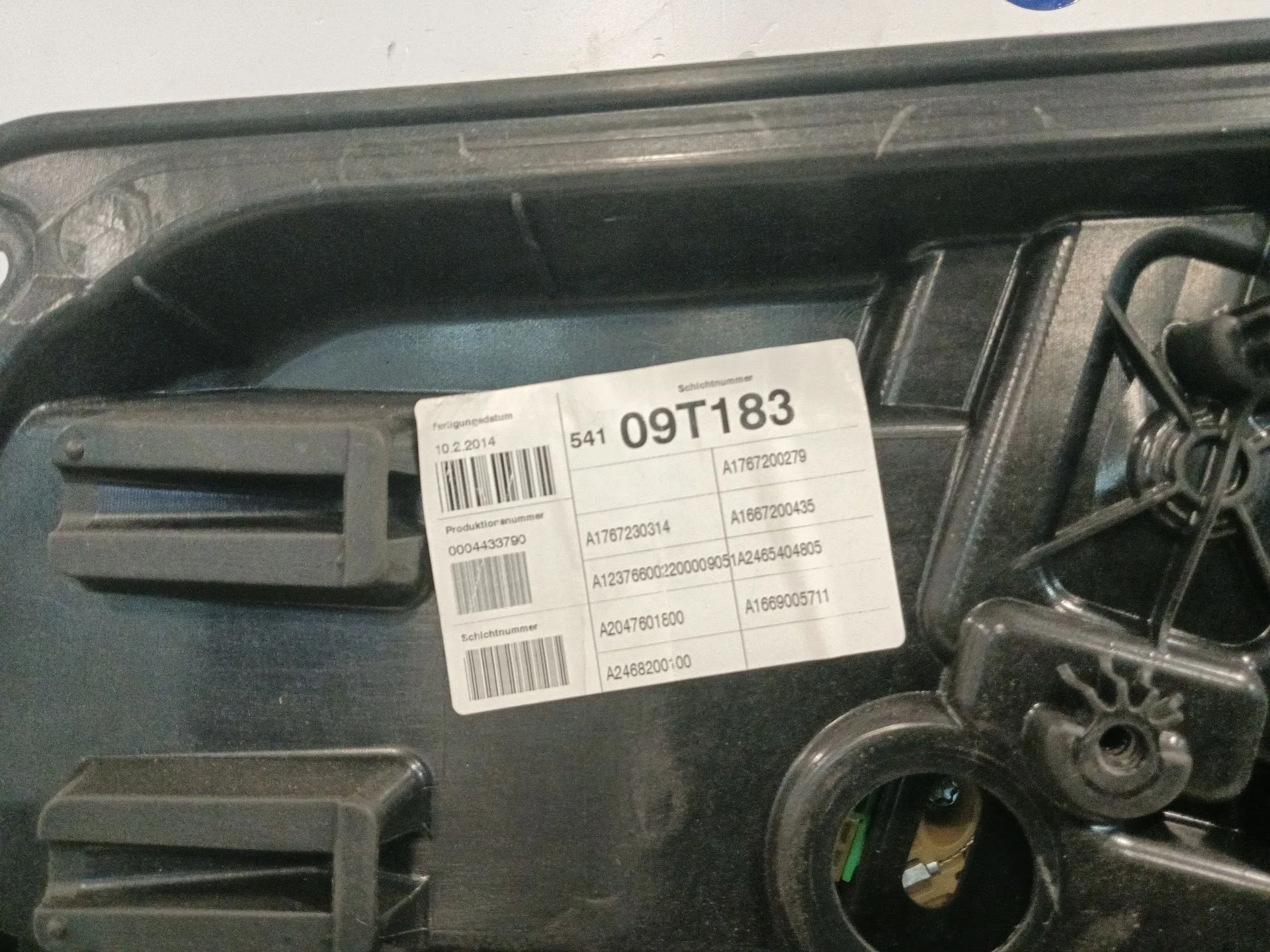 Elevalunas Delantero Derecho para Mercedes-Benz Clase A (W176)
