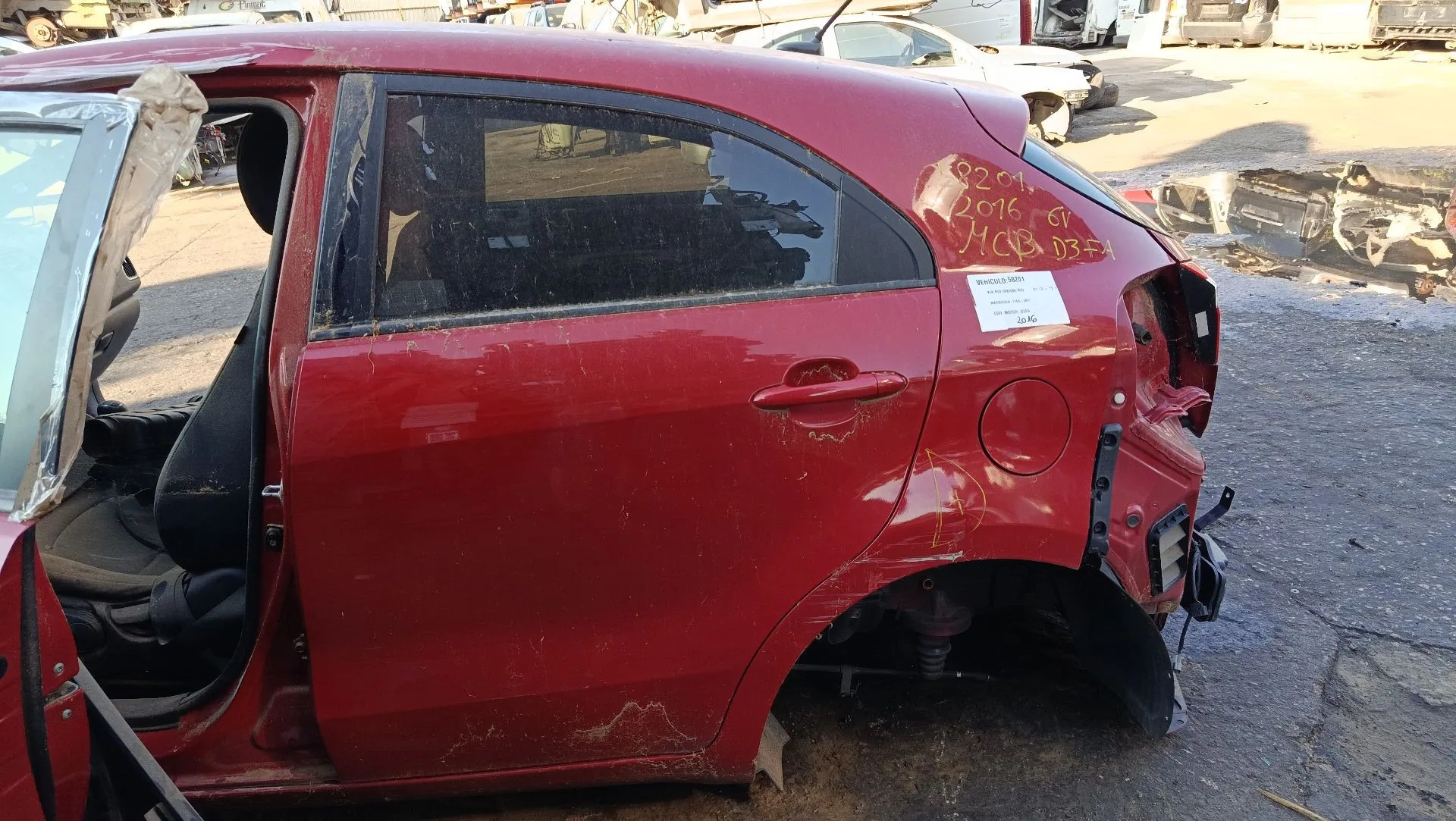 Puerta Trasera Izquierda para Kia Rio (Ub/Qb)