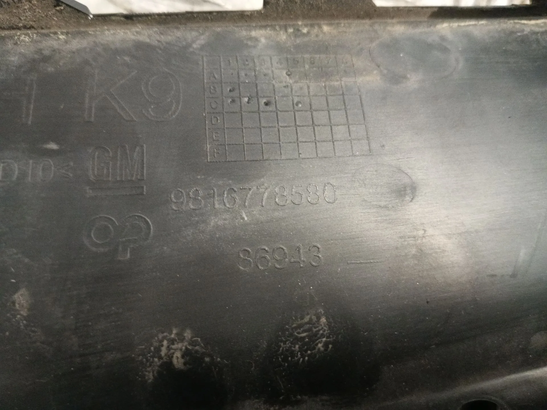 Moldura para Opel Combo Furgoneta/Monovolumen (K9)