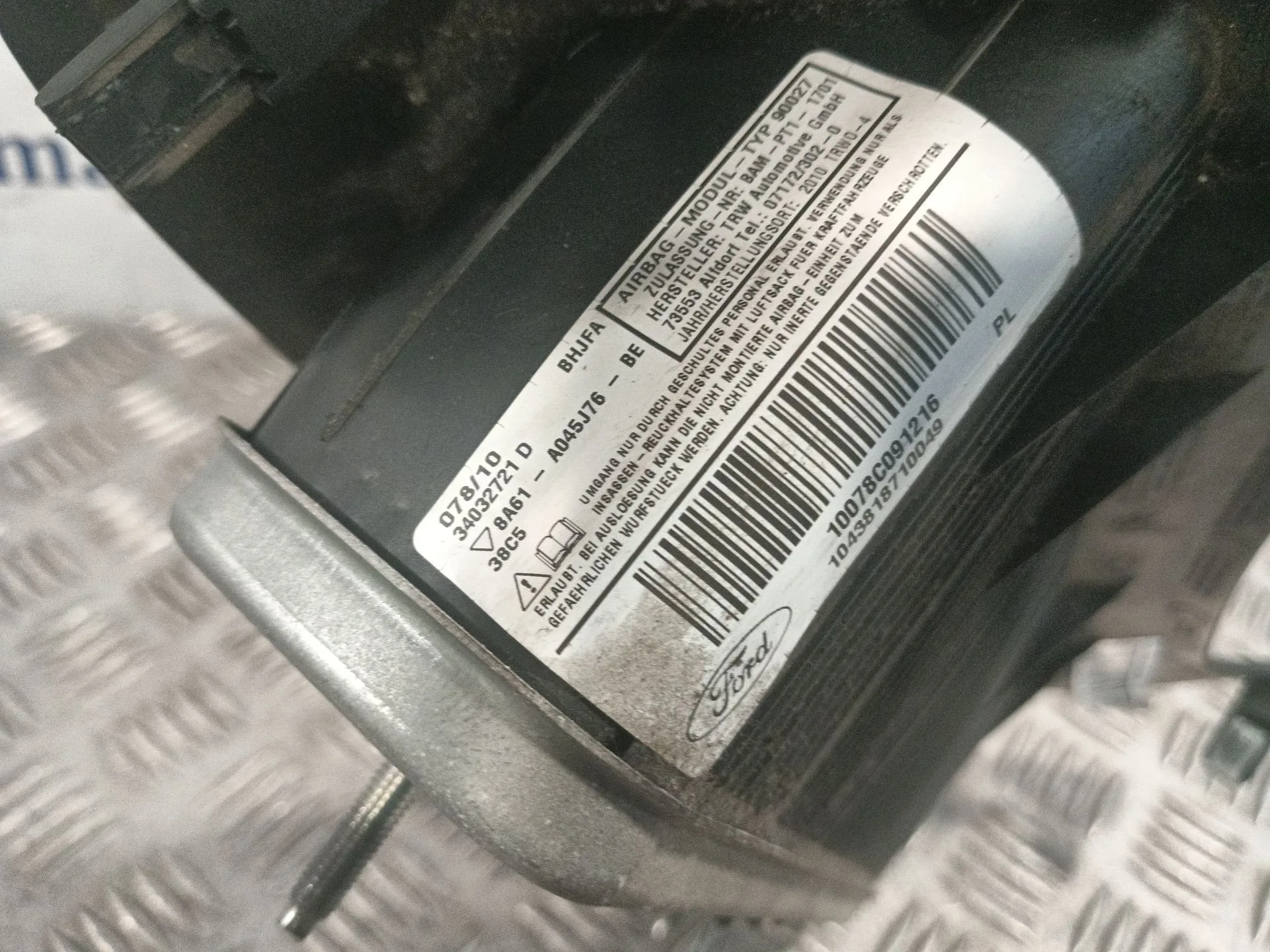 Airbag Cortina Delantero Derecho para Ford Fiesta (Cb1)