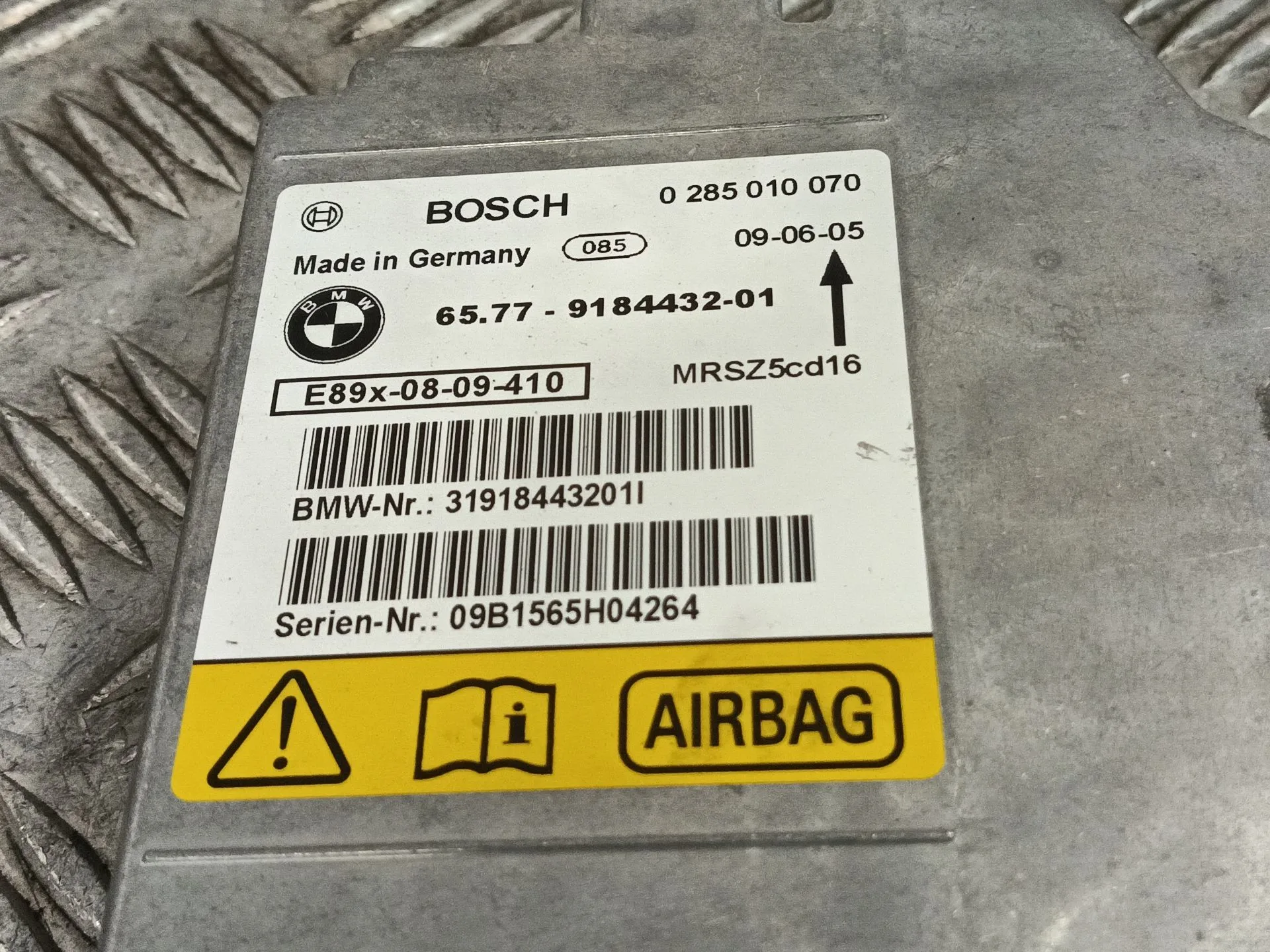 Centralita Airbag para Bmw Serie 1 Berlina (E81/E87)