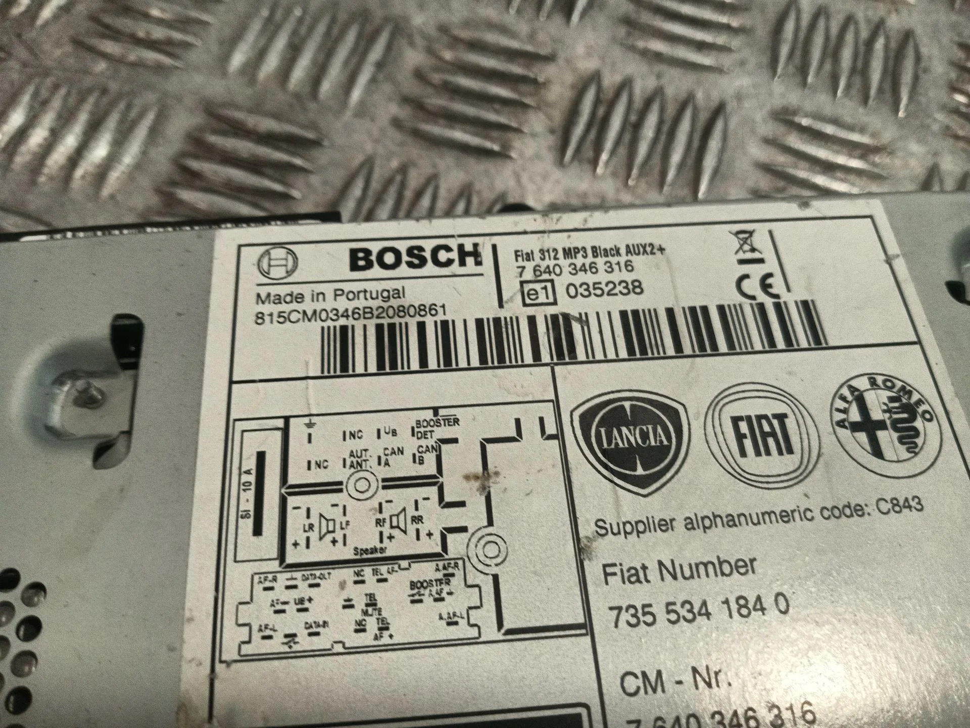 Sistema Audio / Radio Cd para Fiat 500 (312)