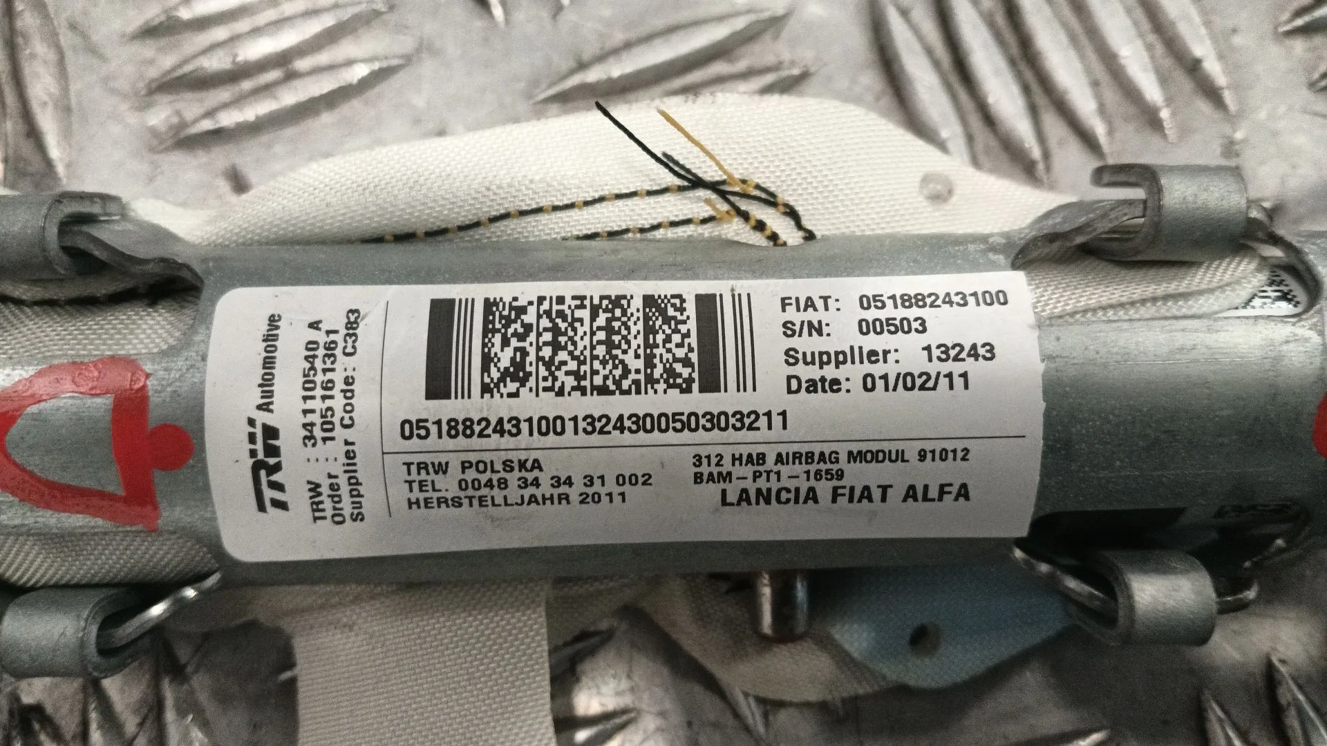 Airbag Lateral Derecho para Fiat 500 (312)