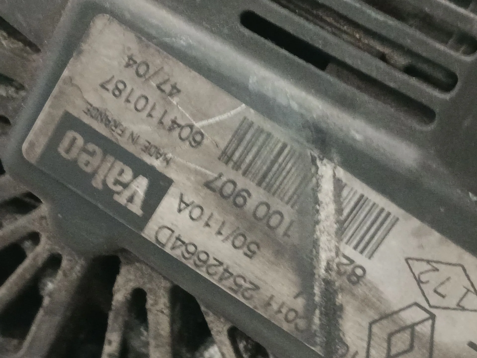 Alternador para Renault Clio Ii Fase Ii (B/Cb0)