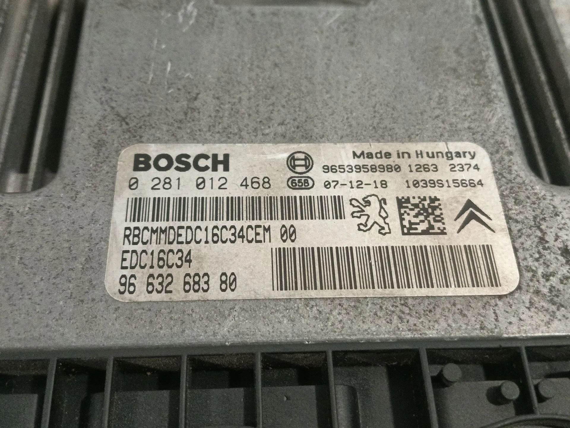 Centralita Motor Uce para Citroën C2 (Jm_)