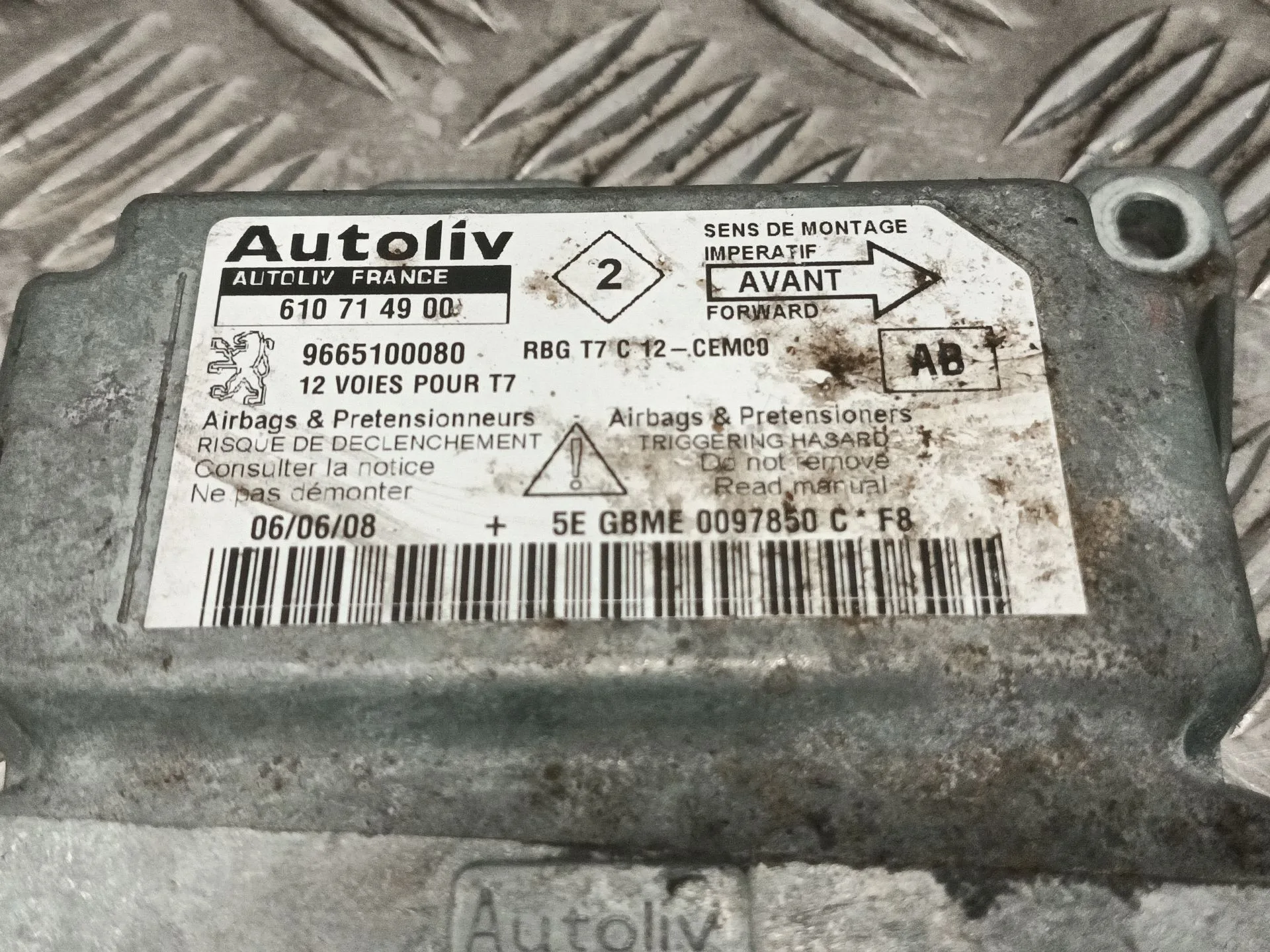 Centralita Airbag para Peugeot 308 Sw