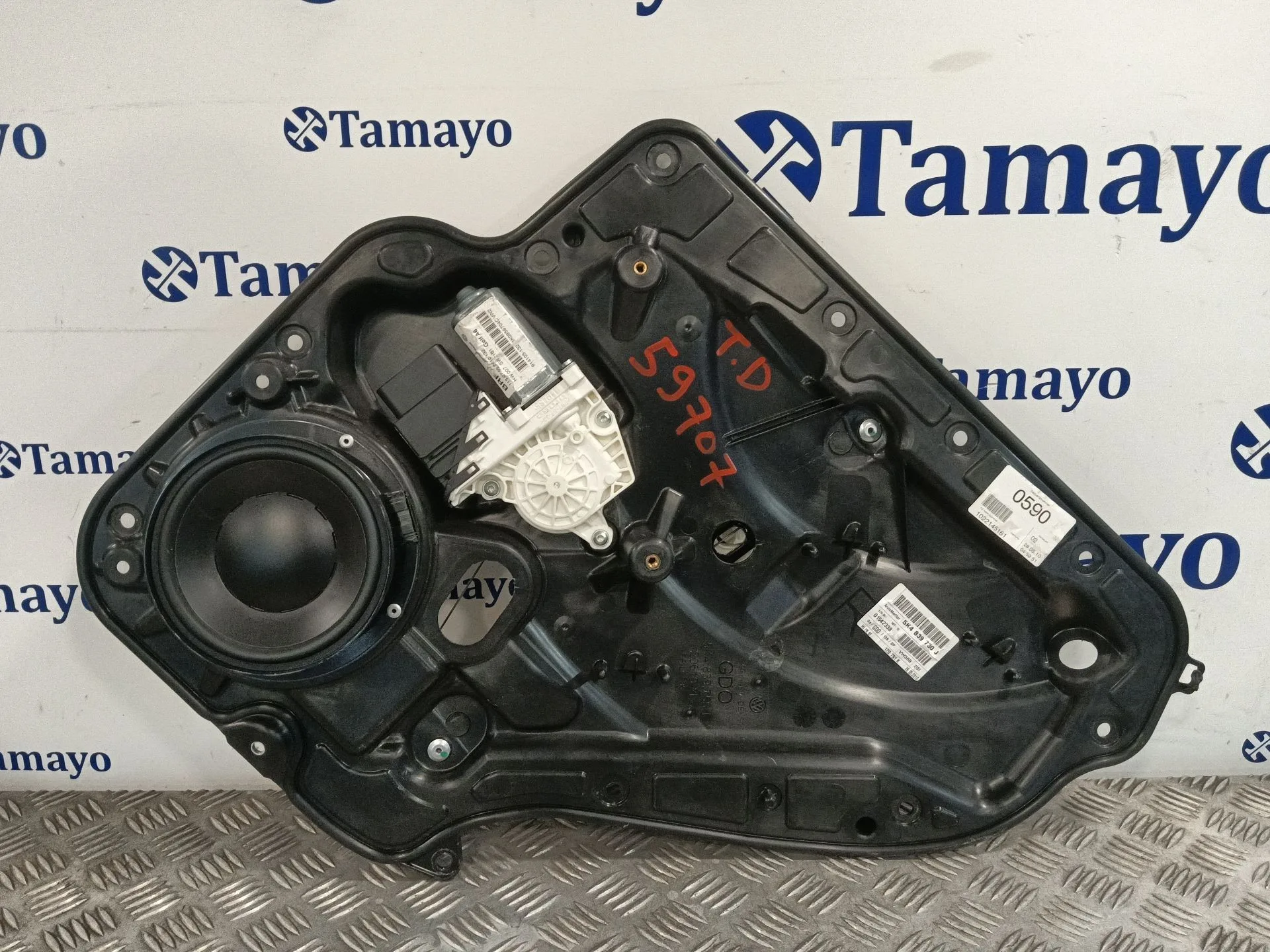 Elevalunas Trasero Derecho para Volkswagen Golf Vi (5K1)