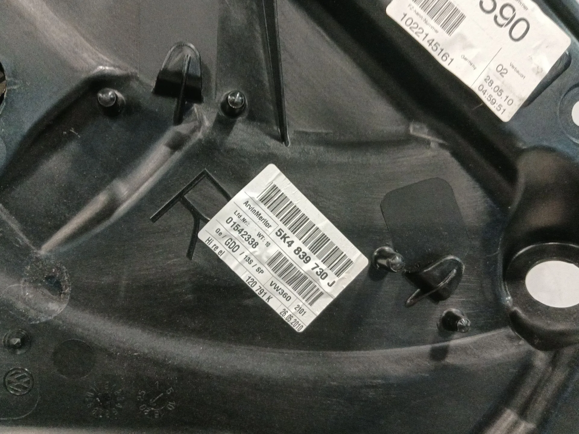Elevalunas Trasero Derecho para Volkswagen Golf Vi (5K1)