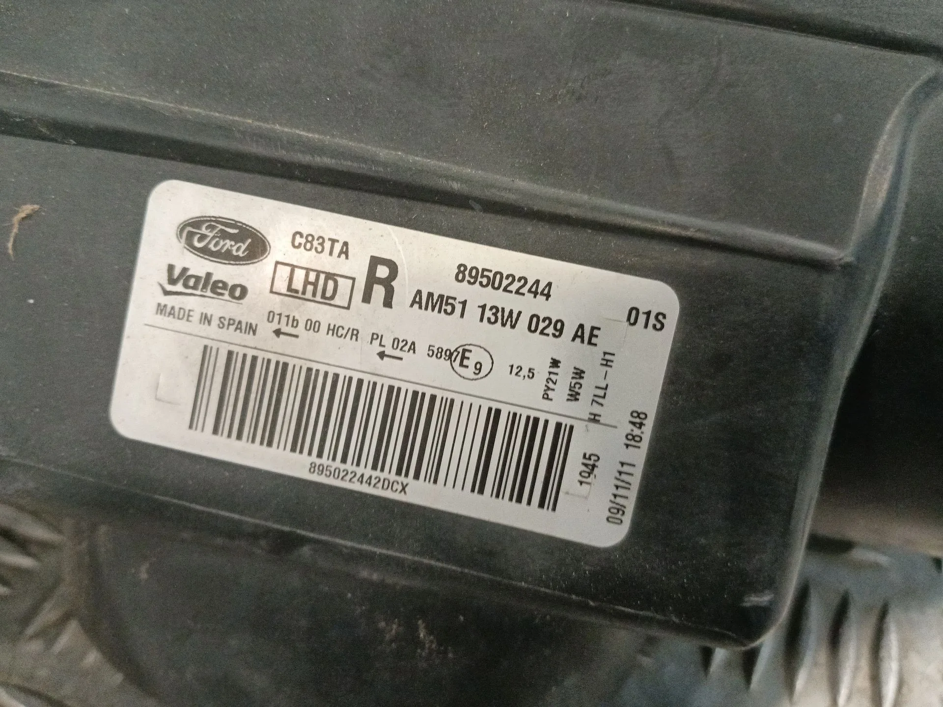 Faro Derecho para Ford C-Max Ii (Dxa/Cb7, Dxa/Ceu)