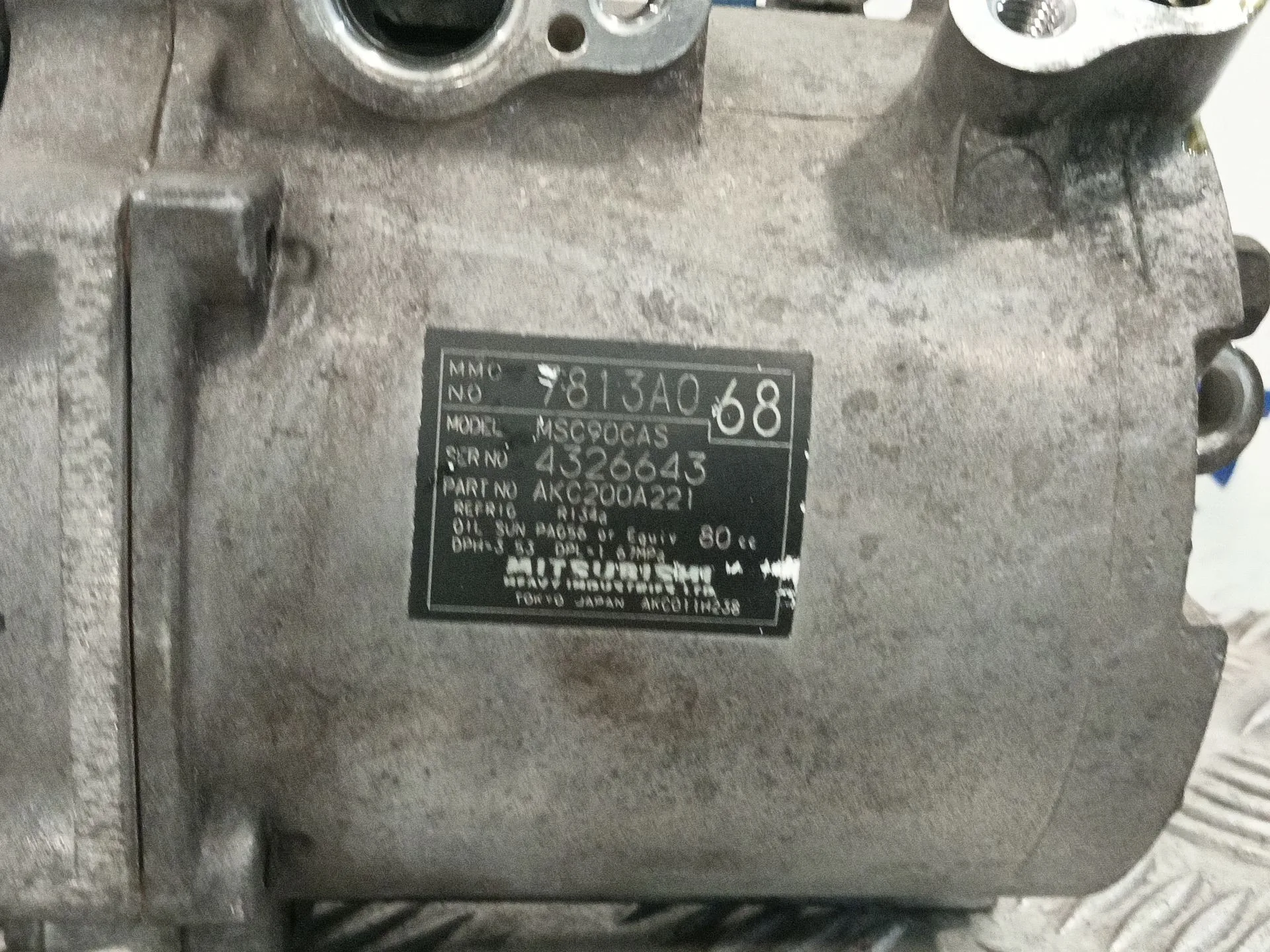 Compresor Aire Acondicionado para Mitsubishi Lancer Viii (Cy_A, Cz_A)