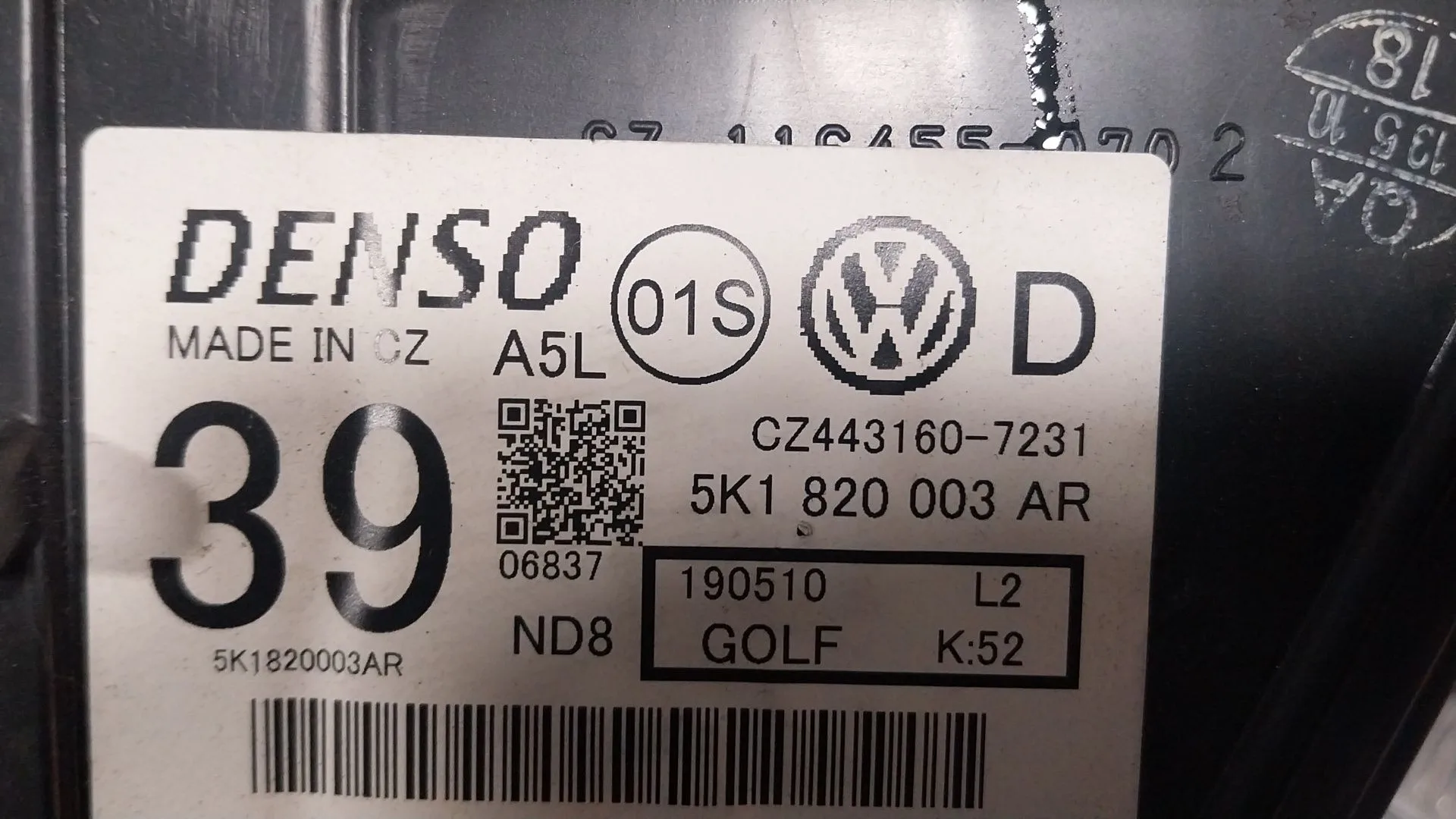 Calefaccion Entera Normal para Volkswagen Golf Vi (5K1)