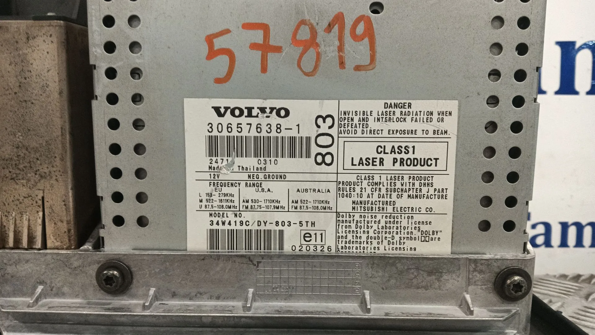 Sistema Audio / Radio Cd para Volvo Xc70