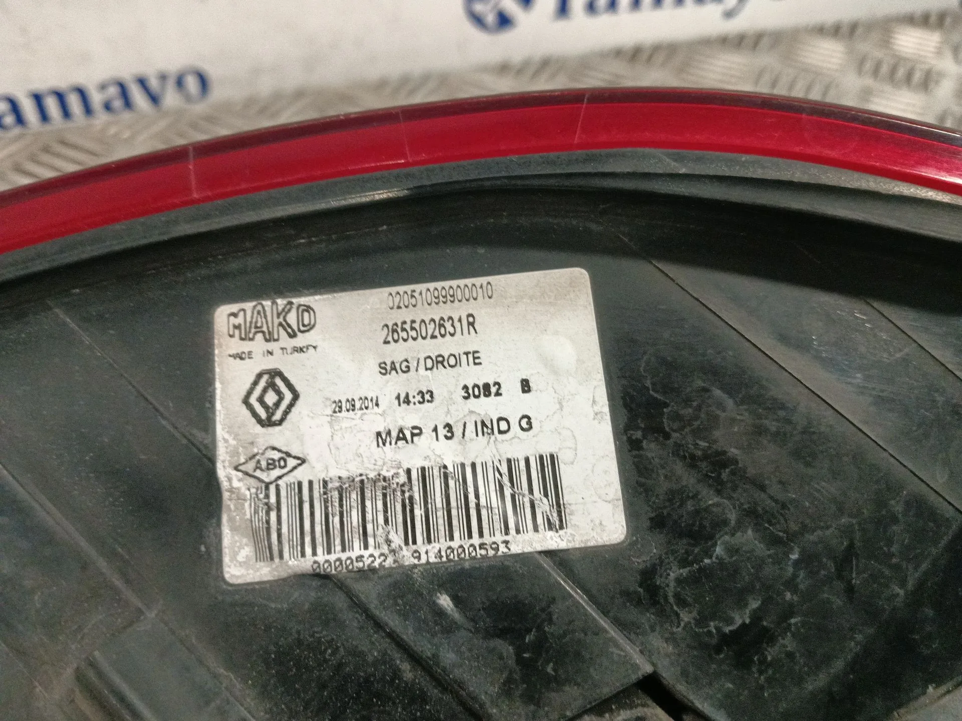 Piloto Trasero Derecho para Renault Clio Iv (Bh_)