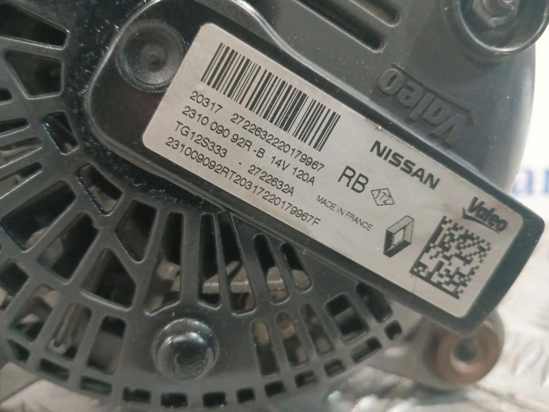 Alternador para Dacia Sandero