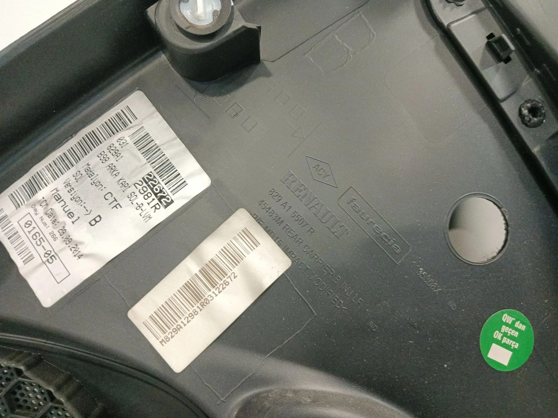 Guarnecido Puerta Trasera Izquierda para Renault Clio Iv (Bh_)